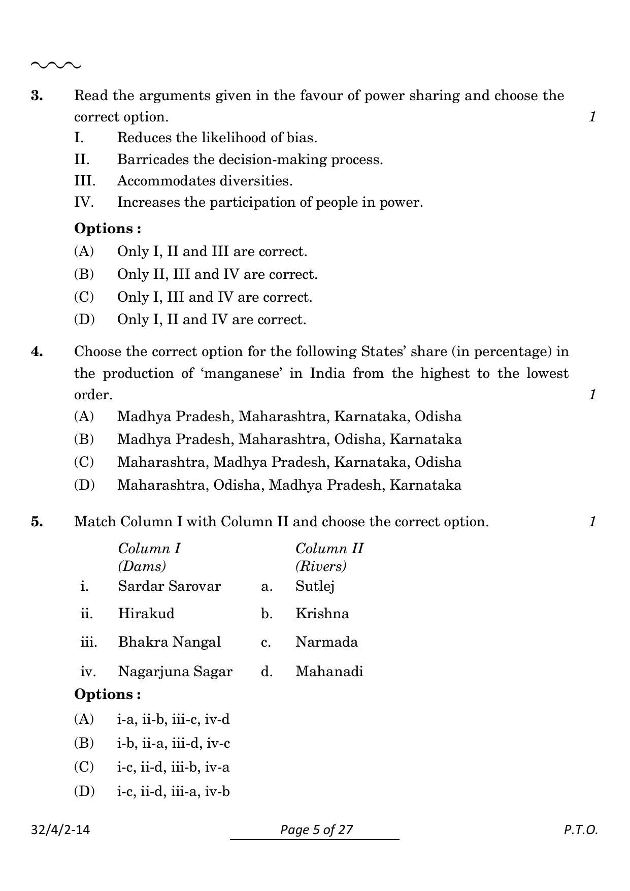 CBSE Class 10 32-4-2 Social Science 2024 Question Paper - Page 5
