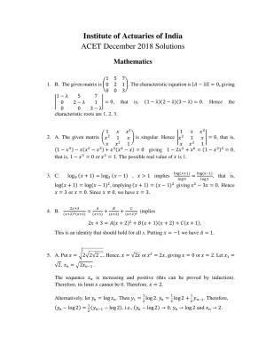ACET December 2018 Solution