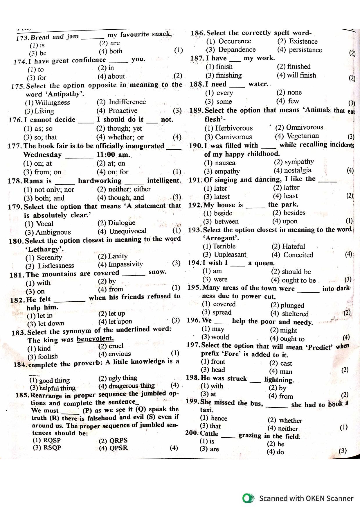 Rajasthan PTET 2022 Question Paper - Page 14