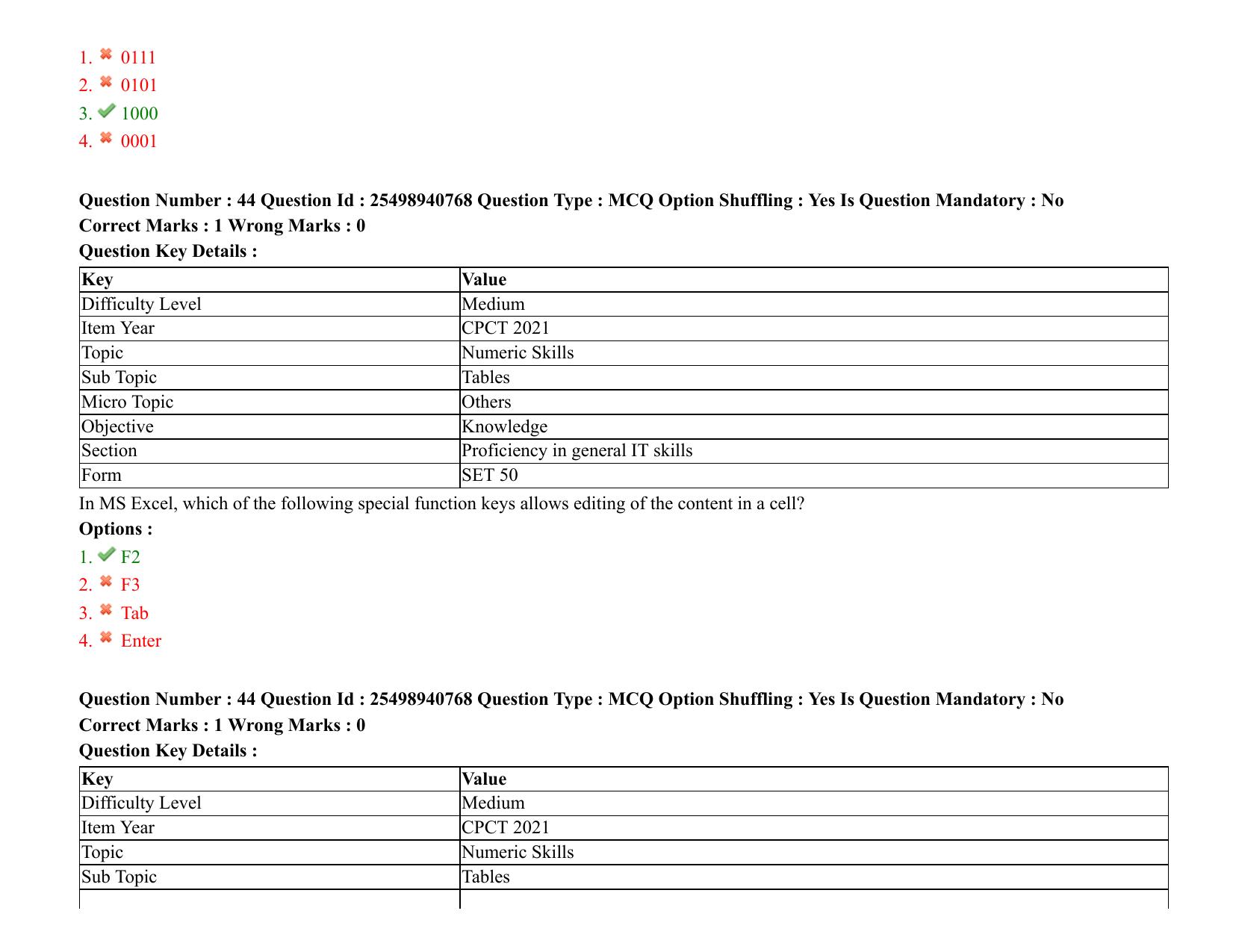 MP CPCT 07 August 2021 Question Paper English Shift 1 - Page 53