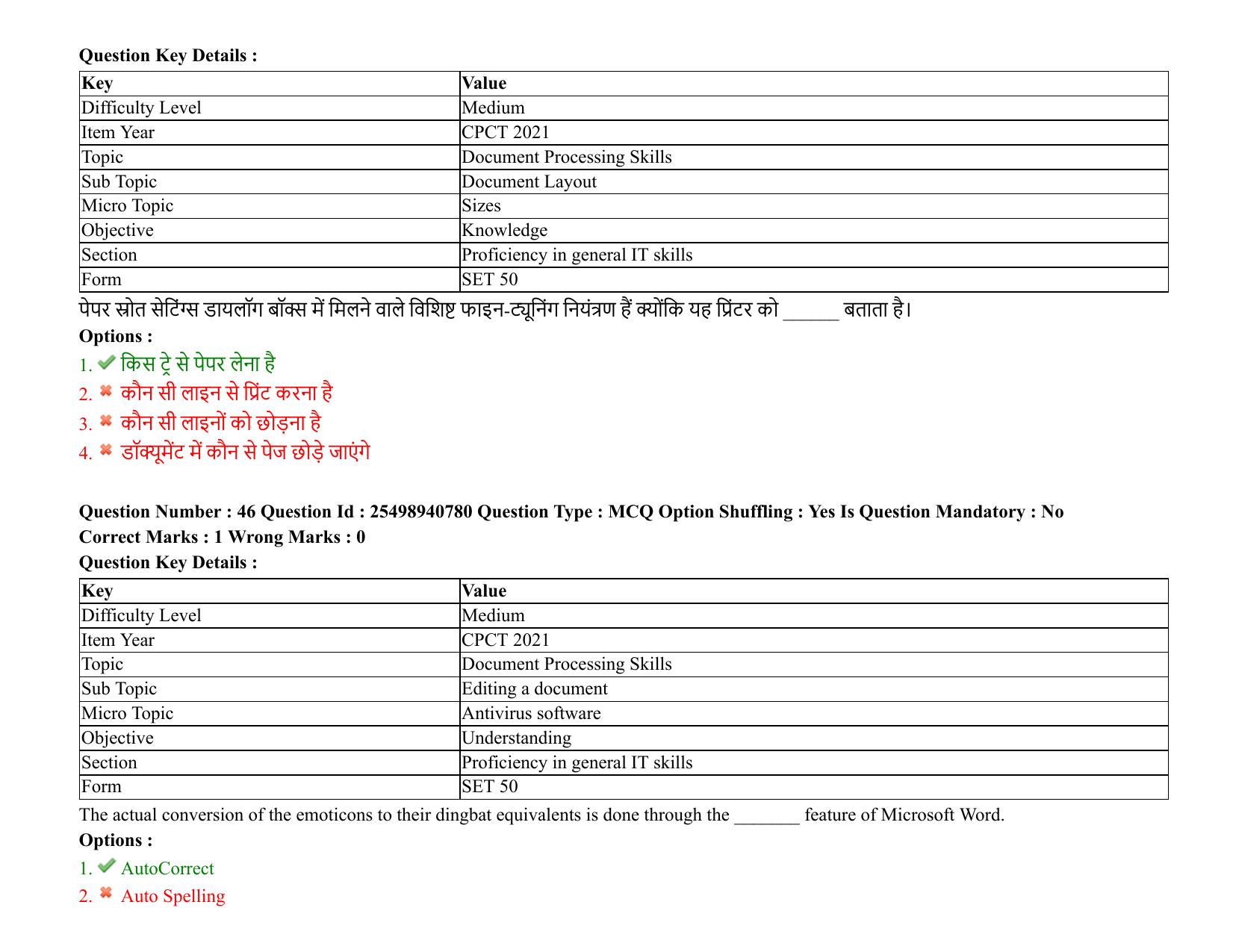 MP CPCT 07 August 2021 Question Paper English Shift 1 - Page 55
