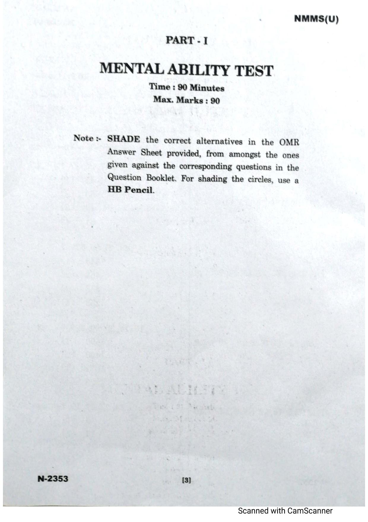 Telangana NMMS Dec 2022 Urdu Question Paper - Page 3