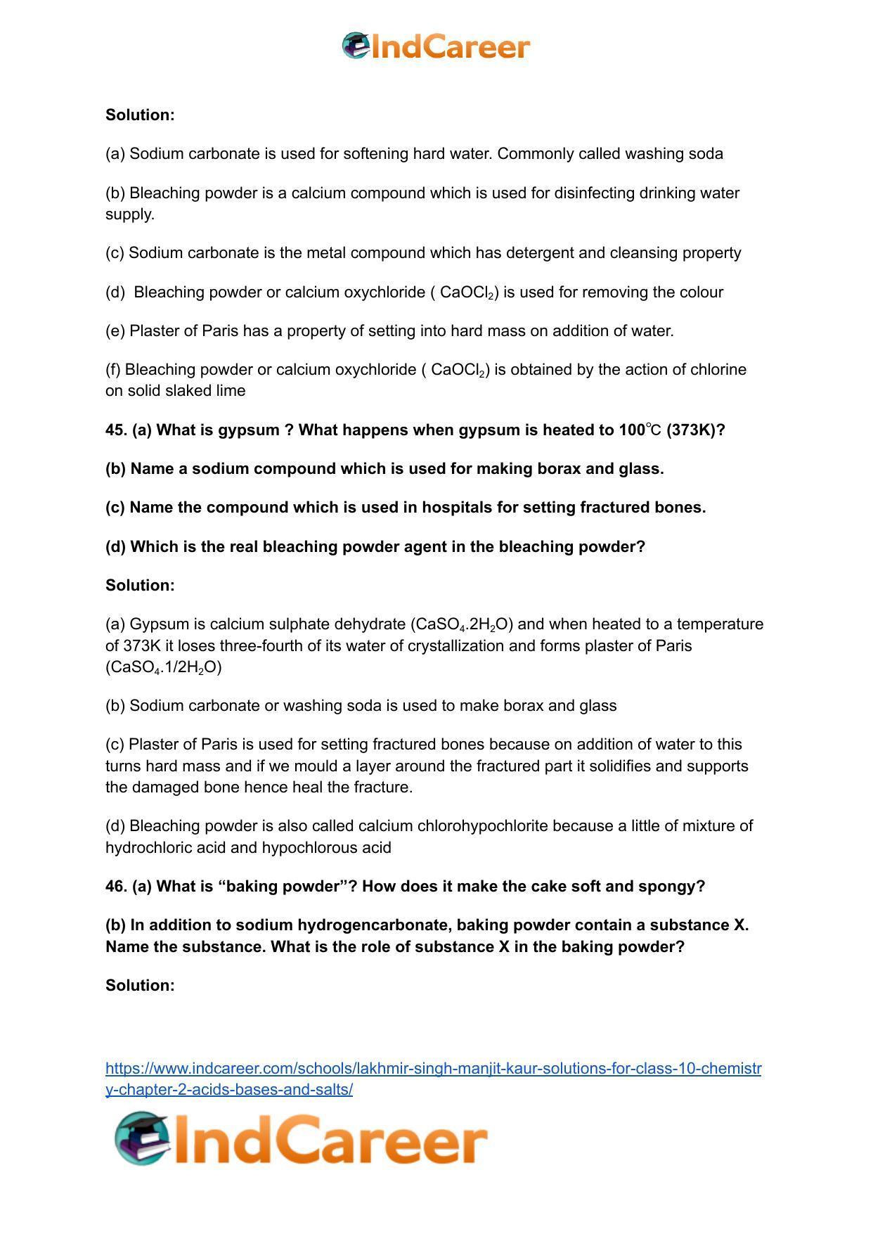 Lakhmir Singh Manjit Kaur Solutions for Class 10 Chemistry: Chapter 2- Acids, Bases and Salts - Page 53