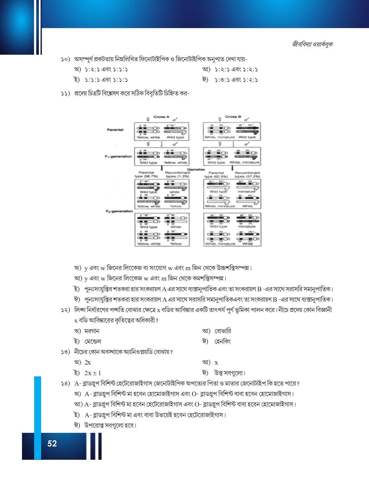 Tripura Board Class 12 Biology Bengali Workbooks - Page 58