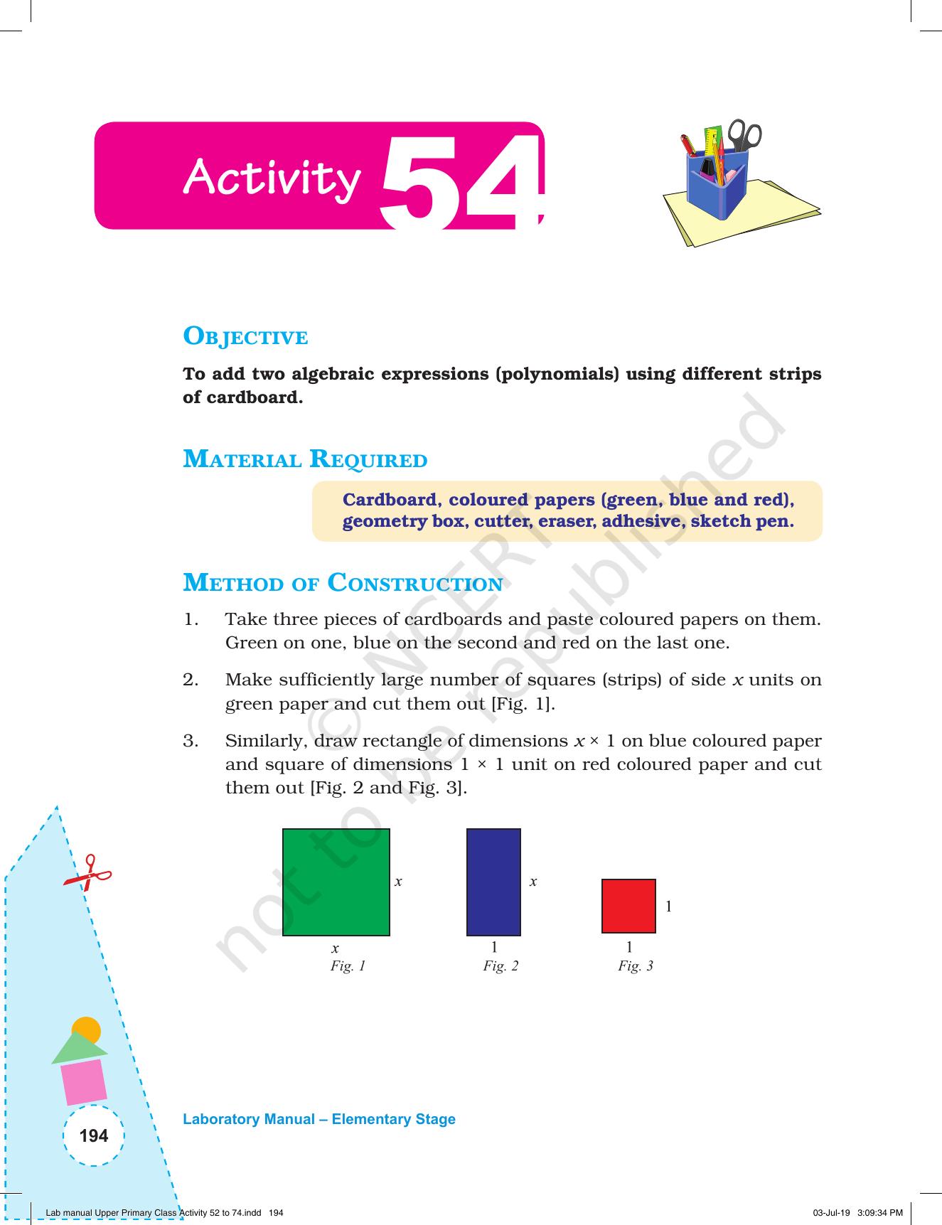 NCERT Laboratory Manuals for Class VI to VIII: Mathematics - Activities for VI to VIII (52- 74) - Page 6