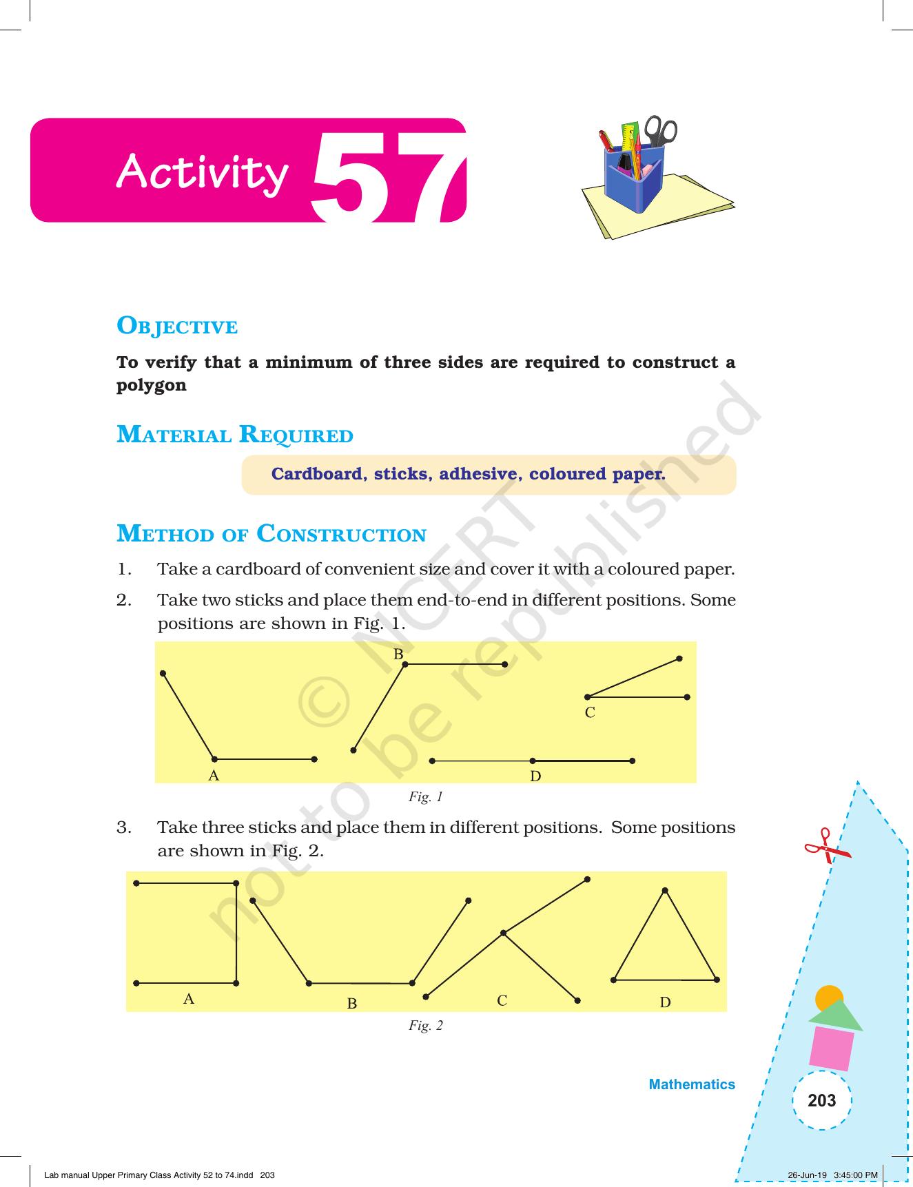 NCERT Laboratory Manuals for Class VI to VIII: Mathematics - Activities for VI to VIII (52- 74) - Page 15