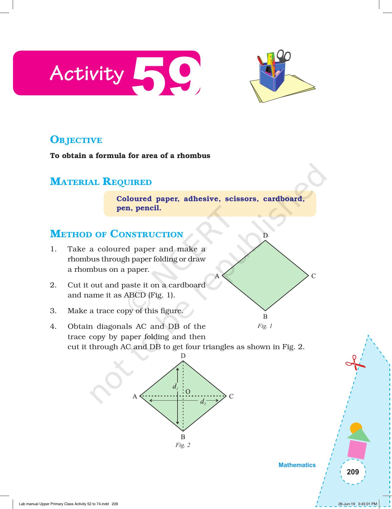 NCERT Laboratory Manuals for Class VI to VIII: Mathematics - Activities for VI to VIII (52- 74) - Page 21