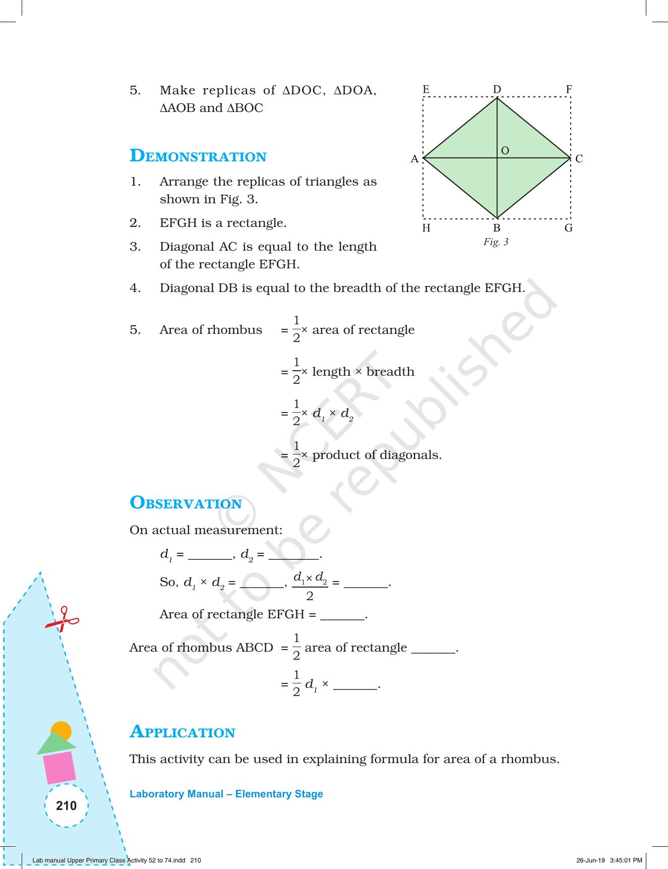 NCERT Laboratory Manuals for Class VI to VIII: Mathematics - Activities for VI to VIII (52- 74) - Page 22