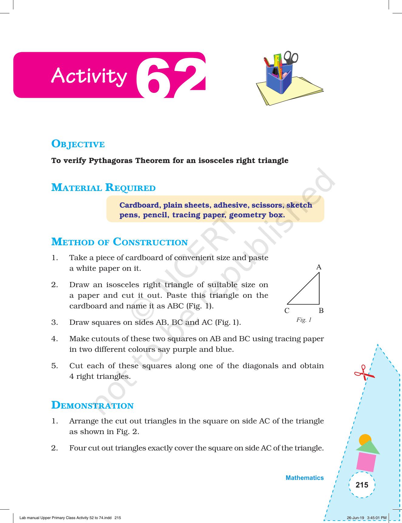 NCERT Laboratory Manuals for Class VI to VIII: Mathematics - Activities for VI to VIII (52- 74) - Page 27