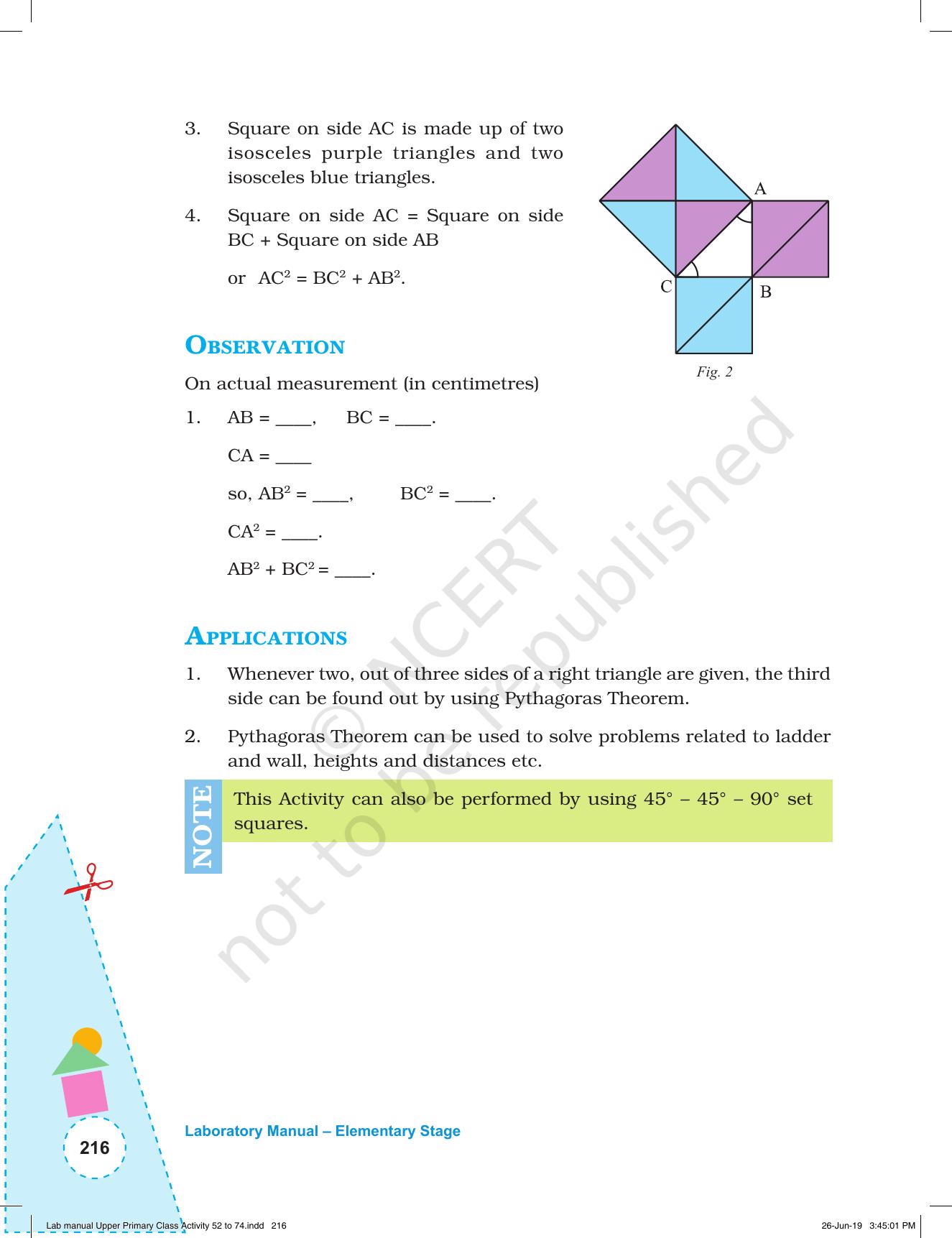 NCERT Laboratory Manuals for Class VI to VIII: Mathematics - Activities for VI to VIII (52- 74) - Page 28