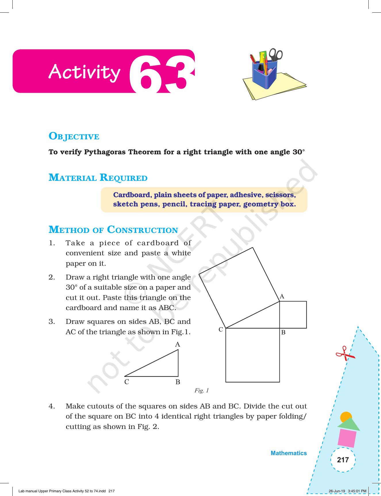 NCERT Laboratory Manuals for Class VI to VIII: Mathematics - Activities for VI to VIII (52- 74) - Page 29