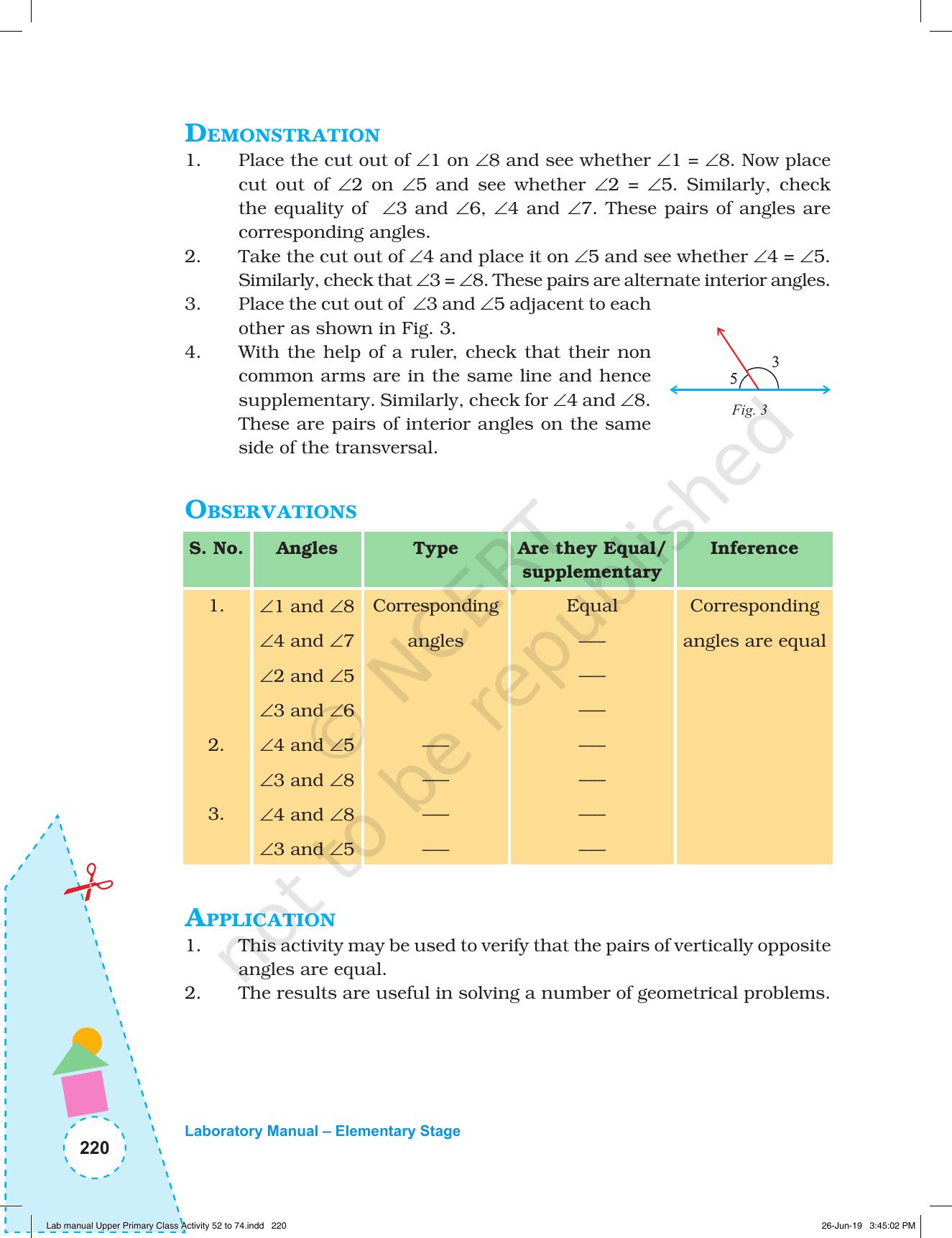 NCERT Laboratory Manuals for Class VI to VIII: Mathematics - Activities for VI to VIII (52- 74) - Page 32
