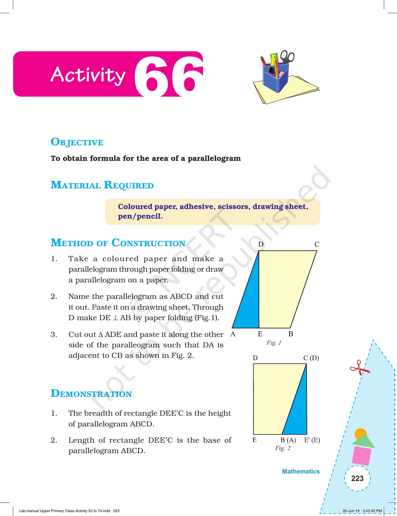 NCERT Laboratory Manuals for Class VI to VIII: Mathematics - Activities for VI to VIII (52- 74) - Page 35