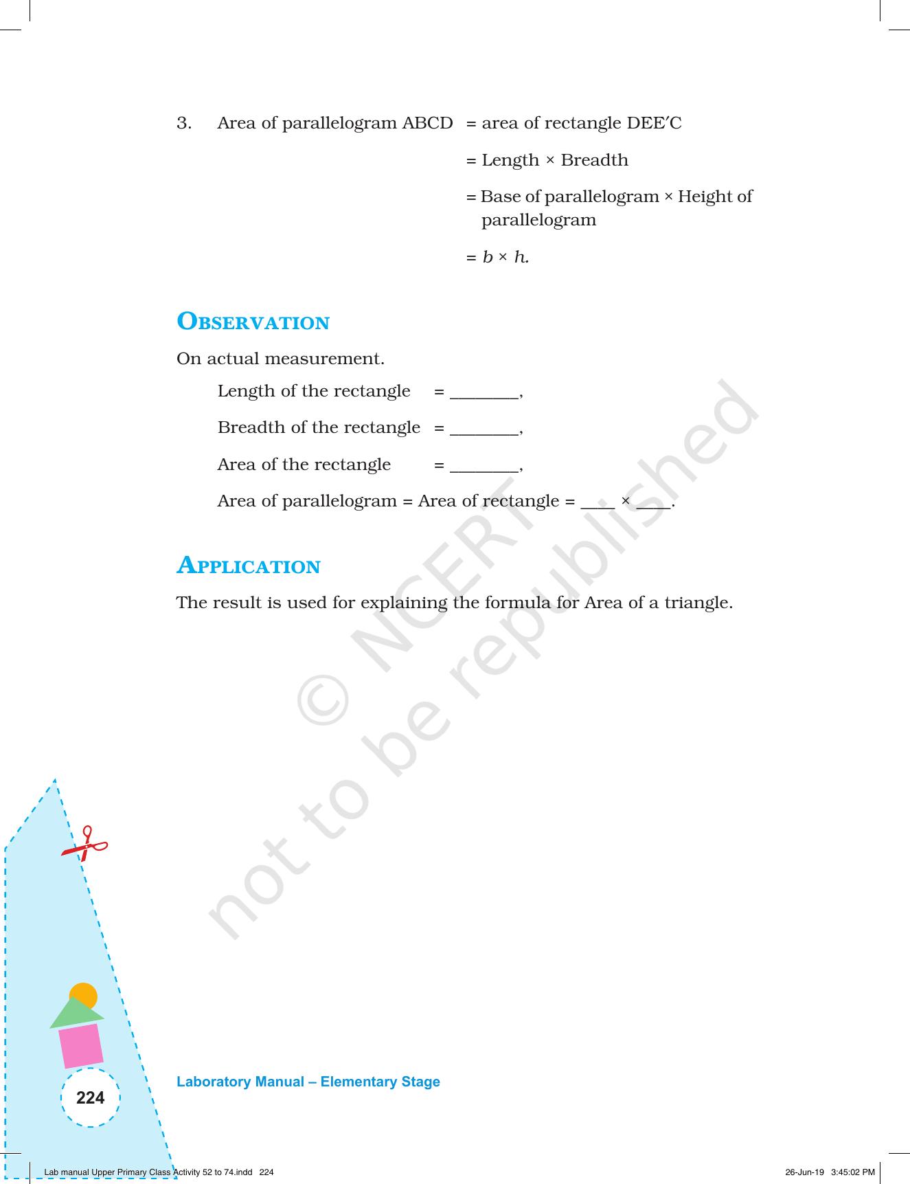 NCERT Laboratory Manuals for Class VI to VIII: Mathematics - Activities for VI to VIII (52- 74) - Page 36