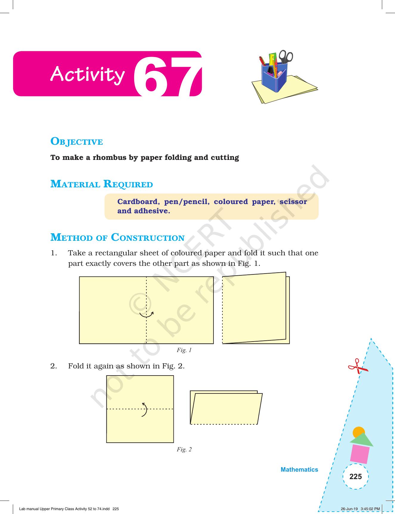 NCERT Laboratory Manuals for Class VI to VIII: Mathematics - Activities for VI to VIII (52- 74) - Page 37