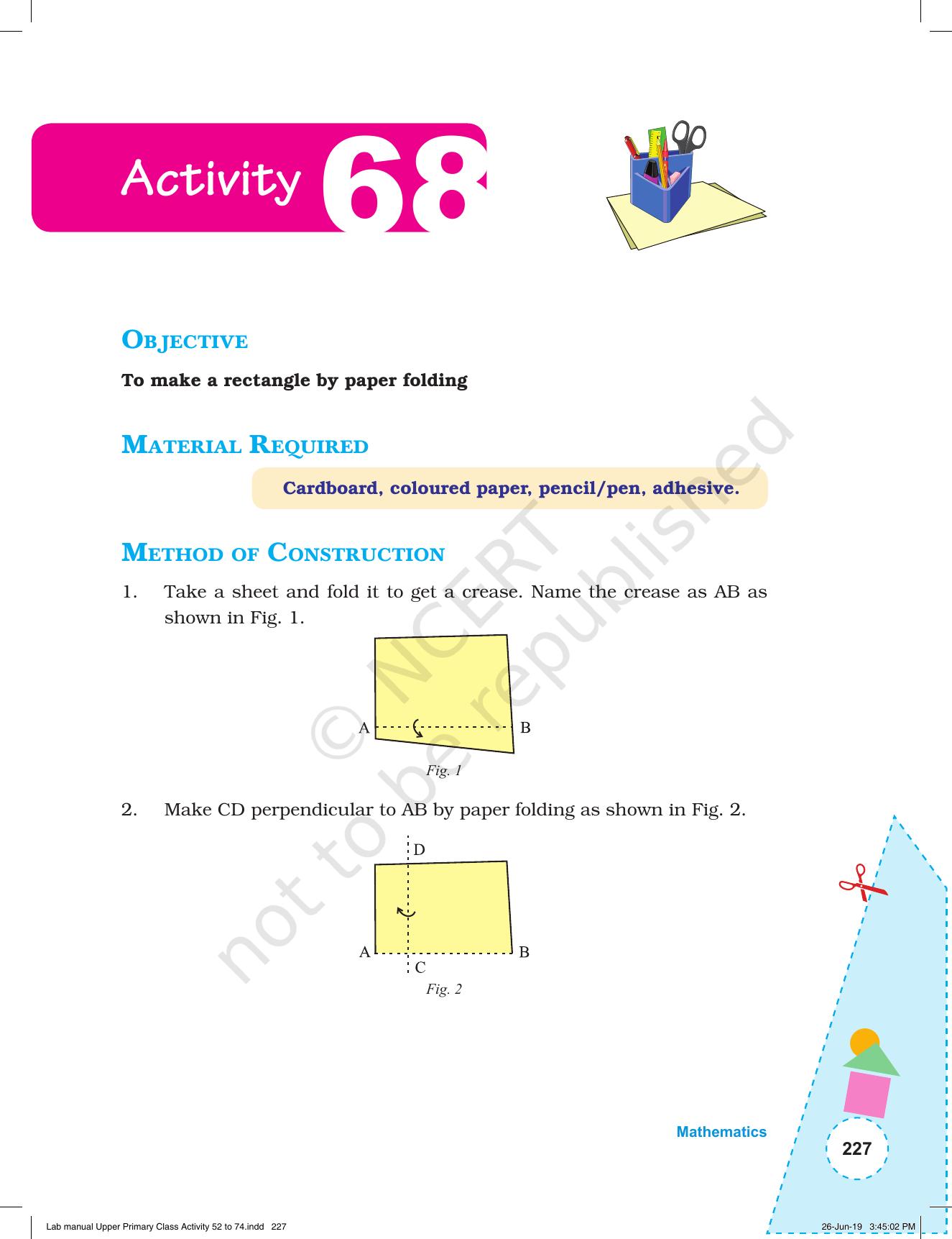 NCERT Laboratory Manuals for Class VI to VIII: Mathematics - Activities for VI to VIII (52- 74) - Page 39