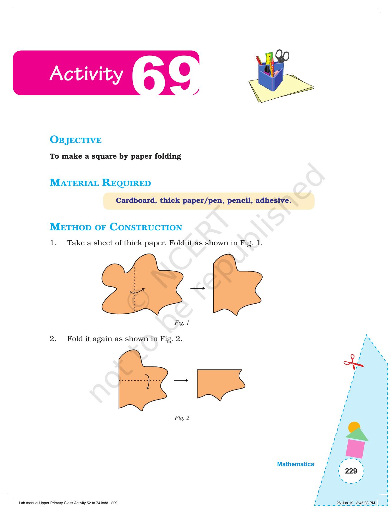 NCERT Laboratory Manuals for Class VI to VIII: Mathematics - Activities for VI to VIII (52- 74) - Page 41