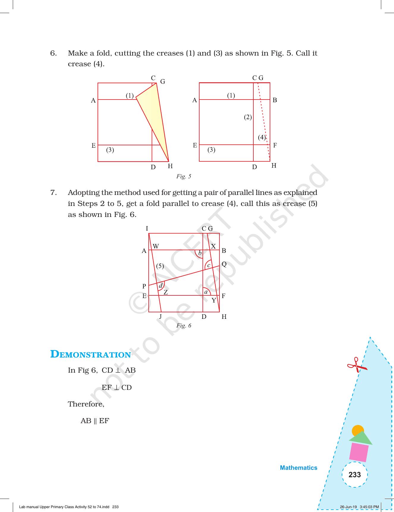 NCERT Laboratory Manuals for Class VI to VIII: Mathematics - Activities for VI to VIII (52- 74) - Page 45