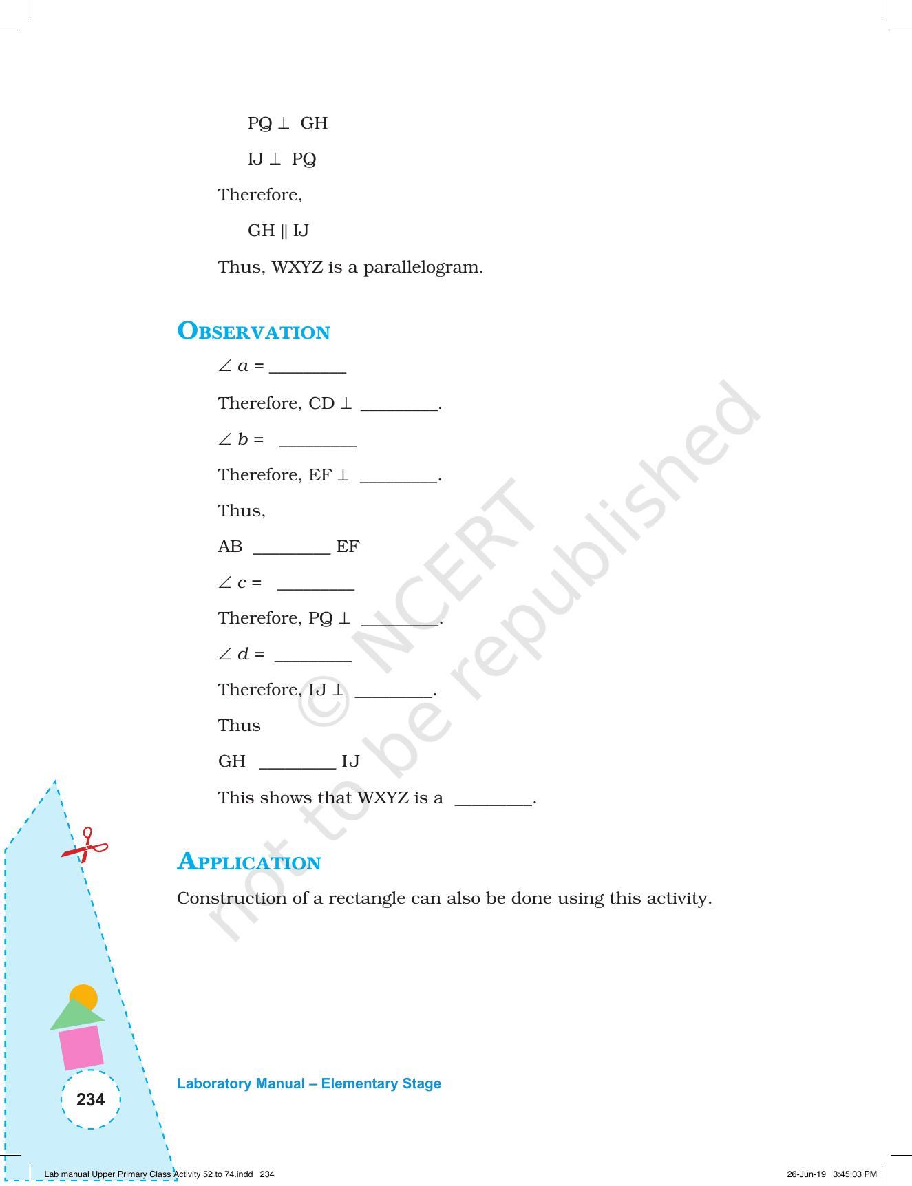 NCERT Laboratory Manuals for Class VI to VIII: Mathematics - Activities for VI to VIII (52- 74) - Page 46