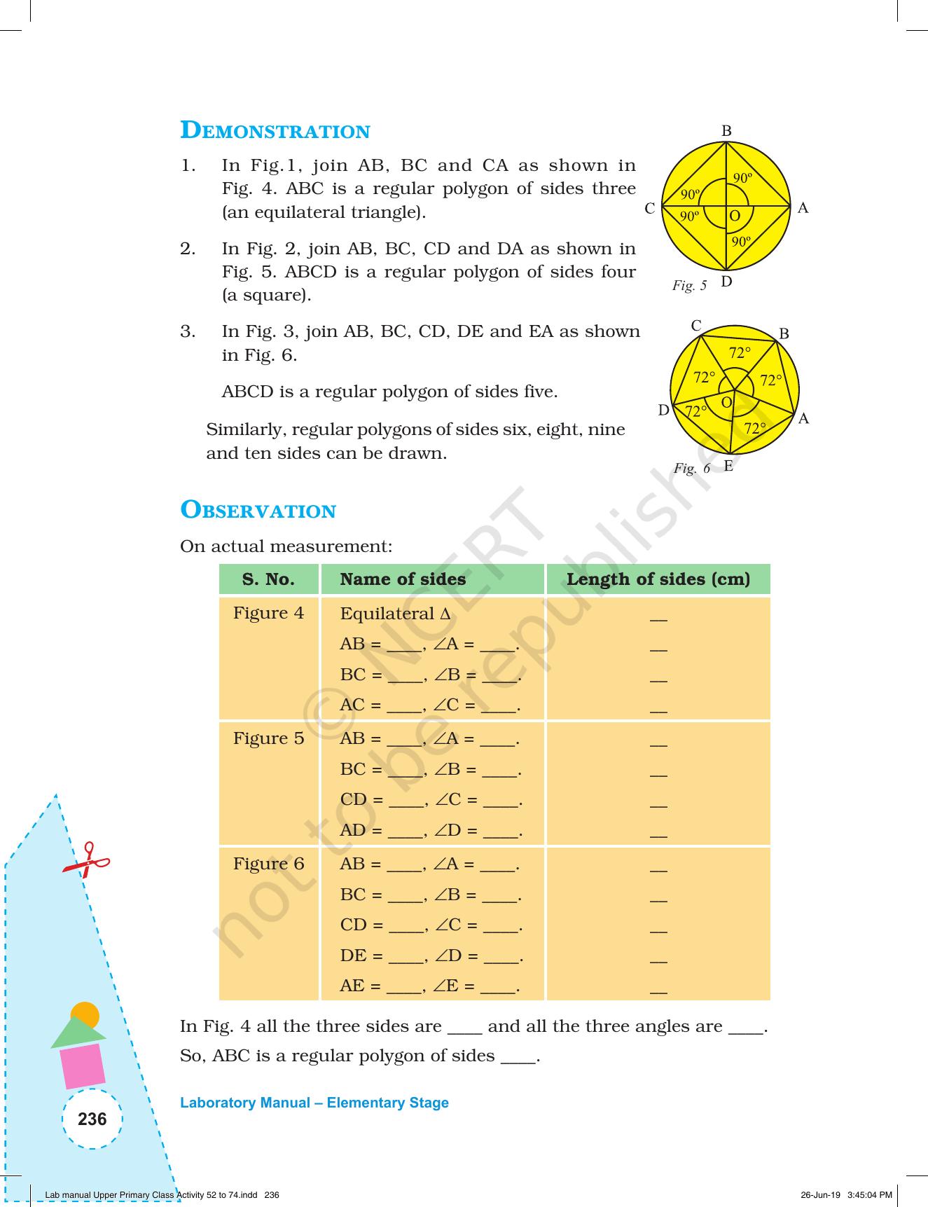 NCERT Laboratory Manuals for Class VI to VIII: Mathematics - Activities for VI to VIII (52- 74) - Page 48