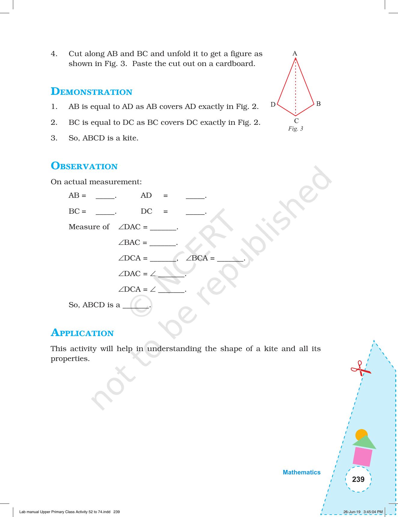 NCERT Laboratory Manuals for Class VI to VIII: Mathematics - Activities for VI to VIII (52- 74) - Page 51