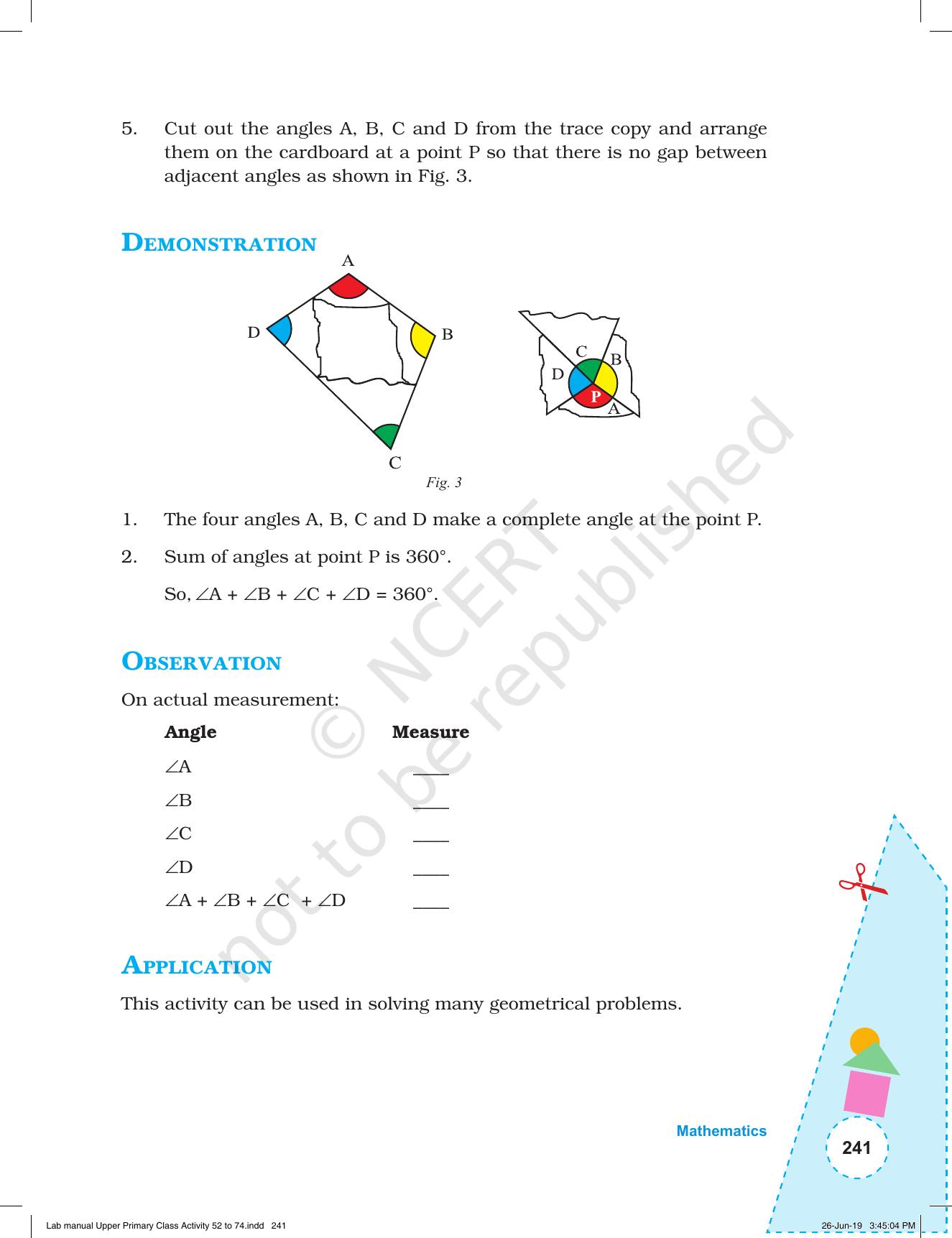 NCERT Laboratory Manuals for Class VI to VIII: Mathematics - Activities for VI to VIII (52- 74) - Page 53