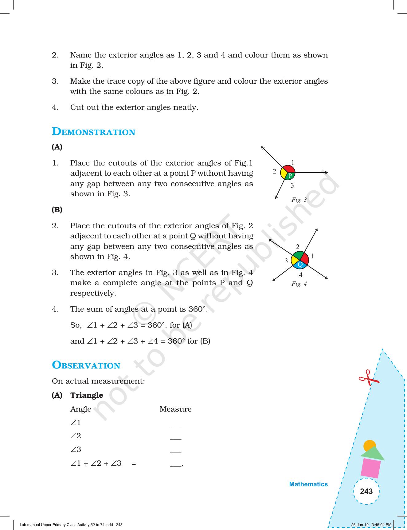 NCERT Laboratory Manuals for Class VI to VIII: Mathematics - Activities for VI to VIII (52- 74) - Page 55