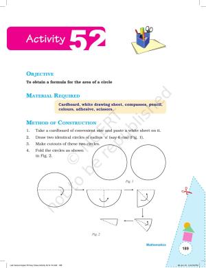 NCERT Laboratory Manuals for Class VI to VIII: Mathematics - Activities for VI to VIII (52- 74)
