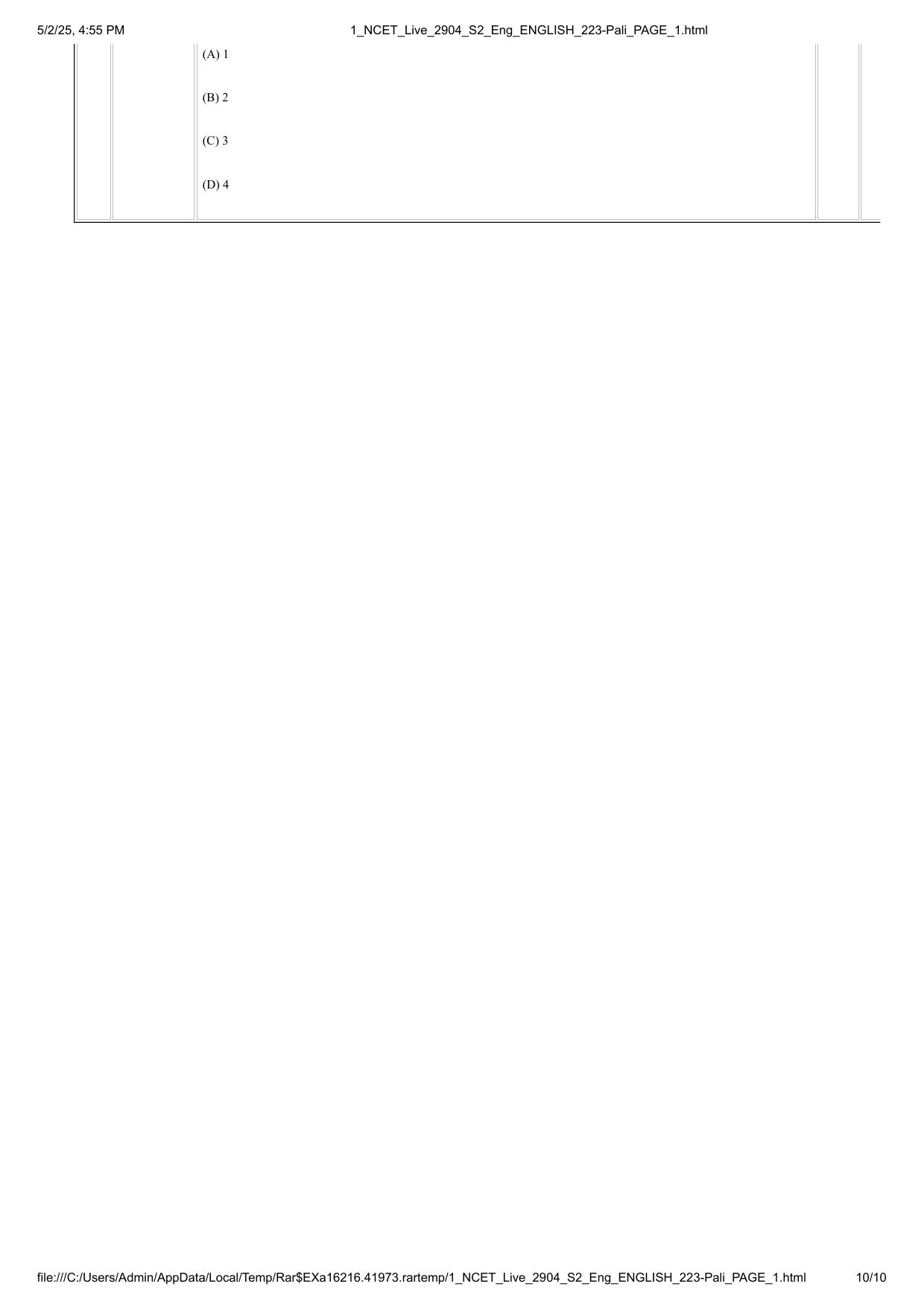 NCET 2025 Question Paper - Pali - Page 10
