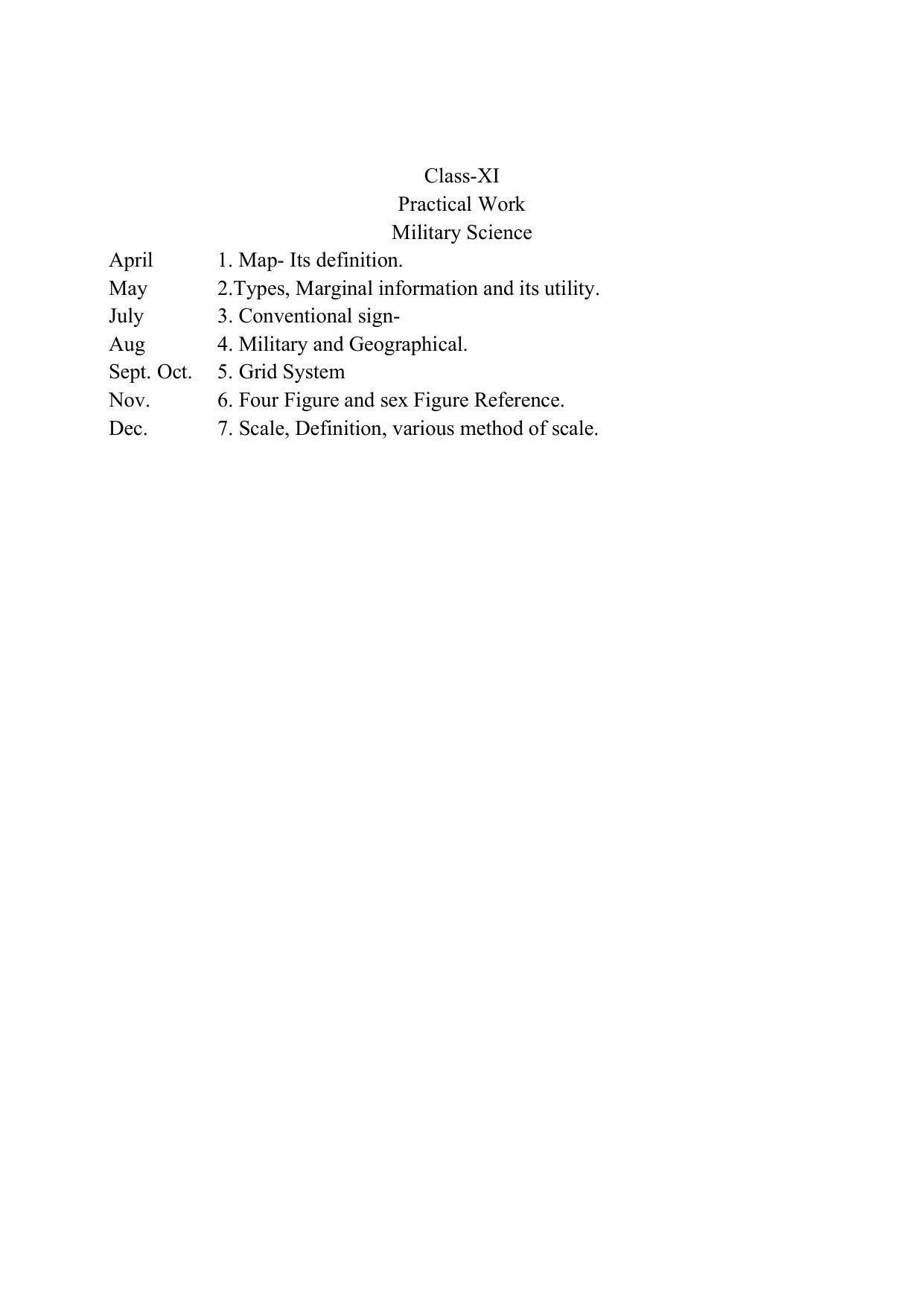 Haryana Board Class 11 Military Science Syllabus 2023 - Page 3
