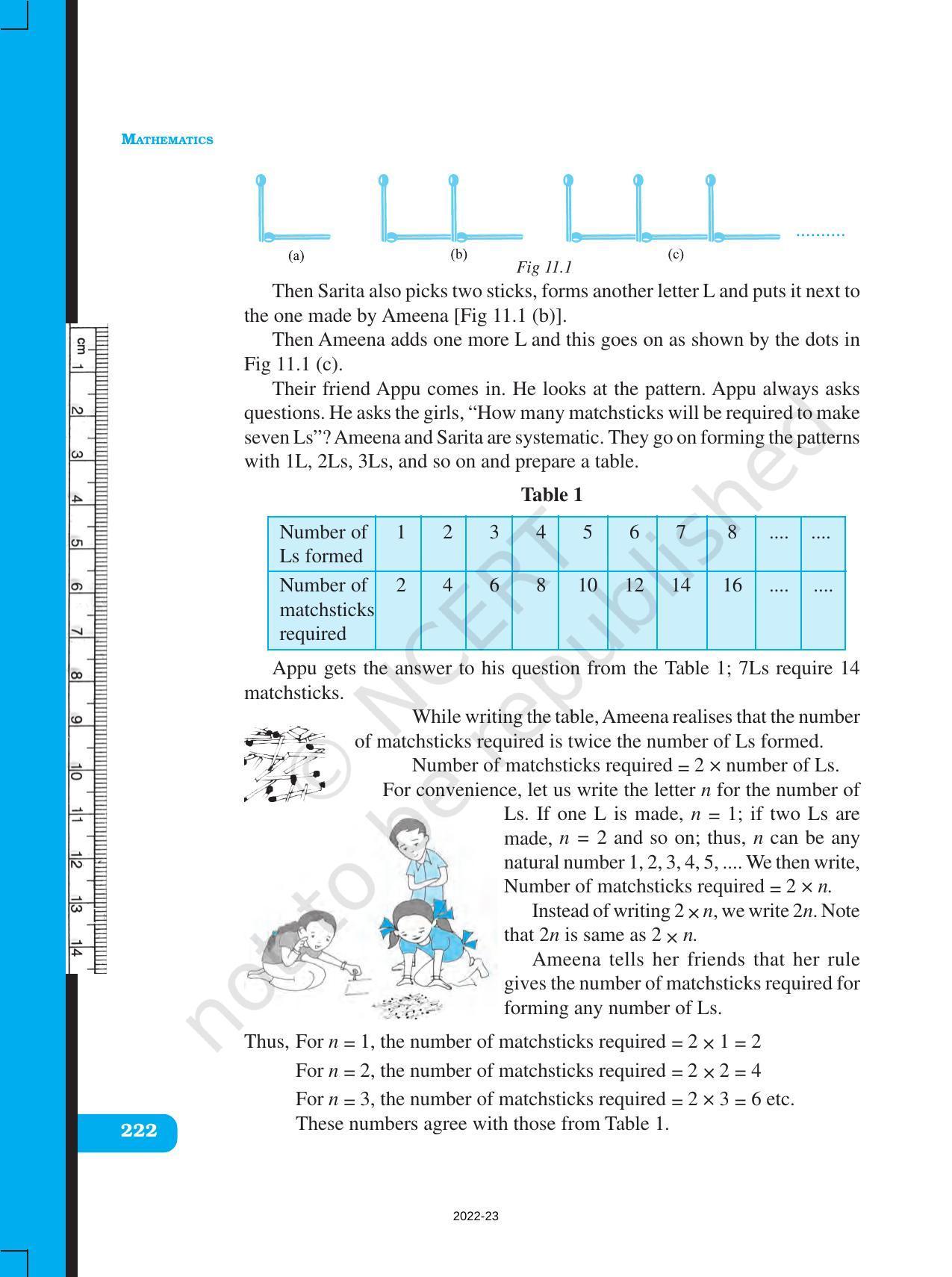 NCERT Book for Class 6 Maths: Chapter 11-Algebra - Page 2