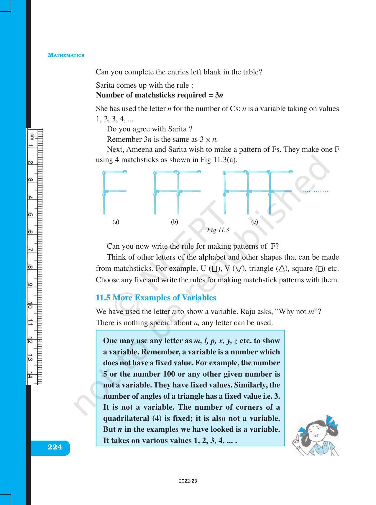 NCERT Book for Class 6 Maths: Chapter 11-Algebra - Page 4