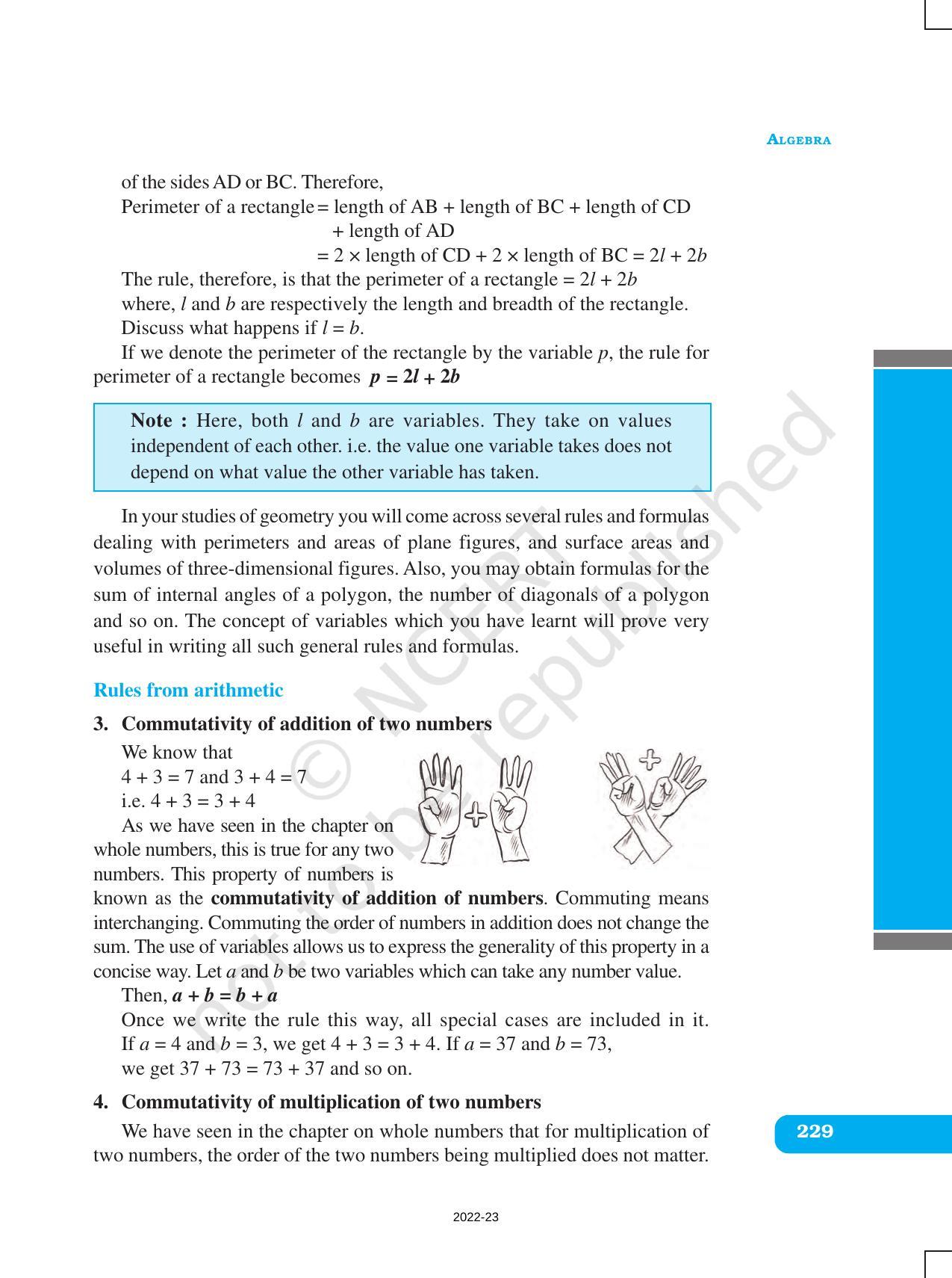 NCERT Book for Class 6 Maths: Chapter 11-Algebra - Page 9