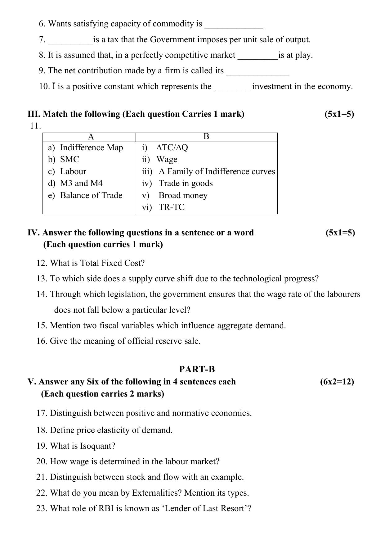 Karnataka II PUC Economics Model Question Paper II 2025 - Page 7