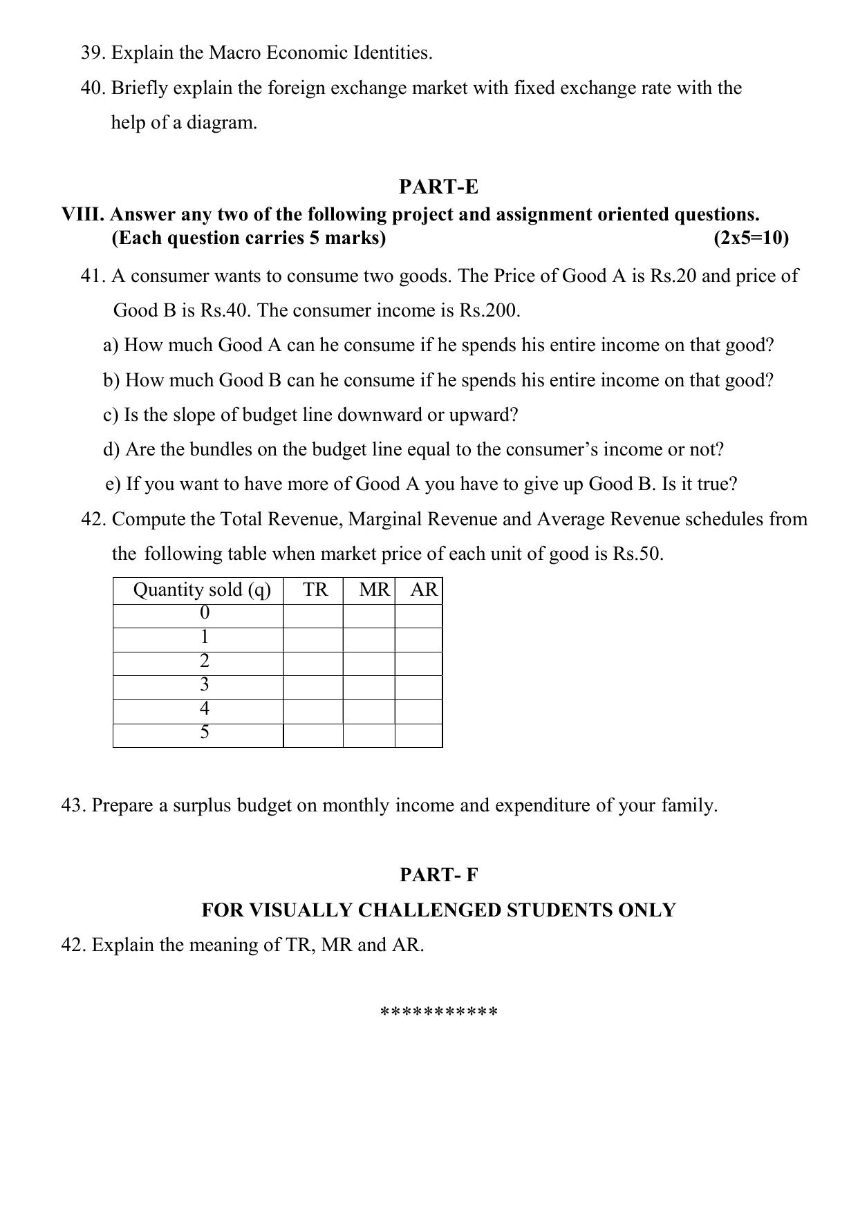 Karnataka II PUC Economics Model Question Paper II 2025 - Page 9