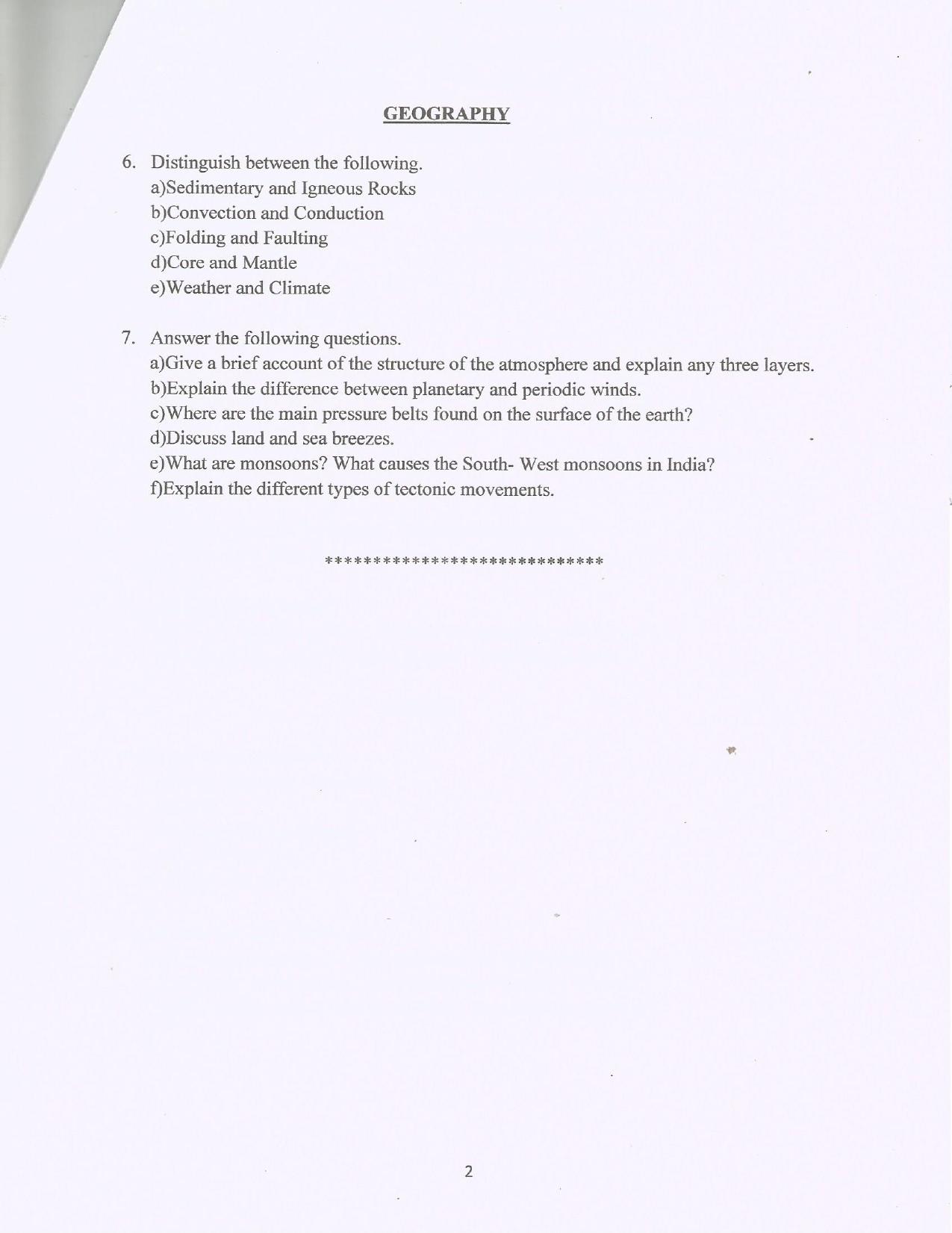 CBSE Worksheets for Class 7 Geography History Civics Geography Assignment 3 - Page 2