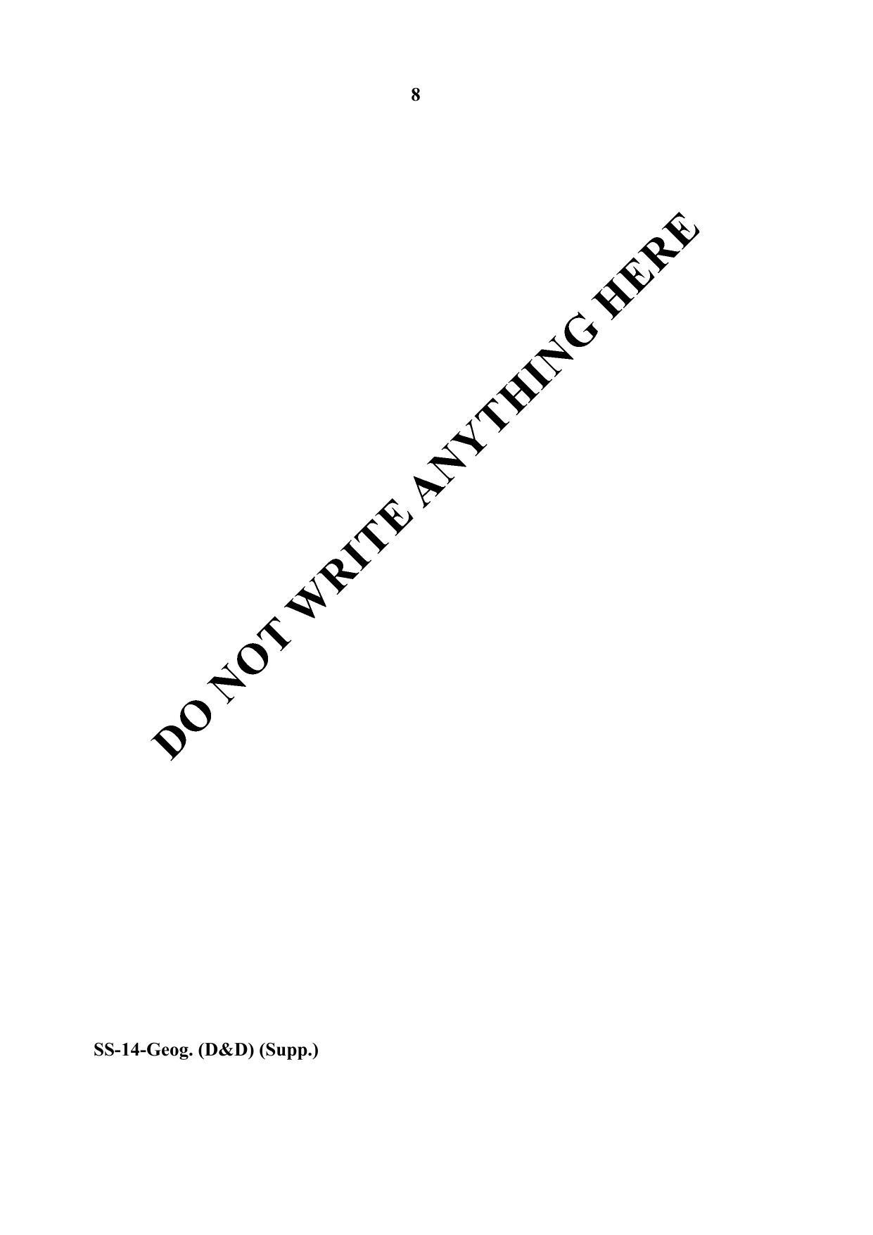 RBSE Class 12 Geography (D&D) (SUPPLEMENTARY) 2020 Question Paper - Page 8