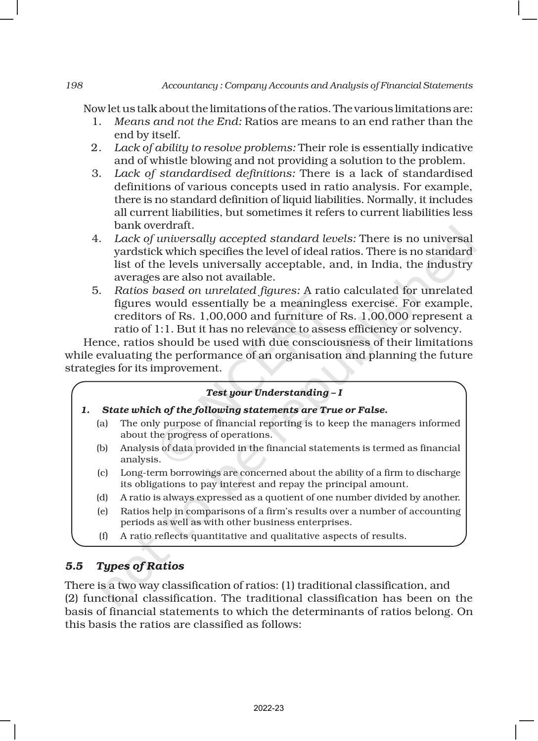 NCERT Book for Class 12 Accountancy Part II Chapter 5 Accounting Ratios - Page 5