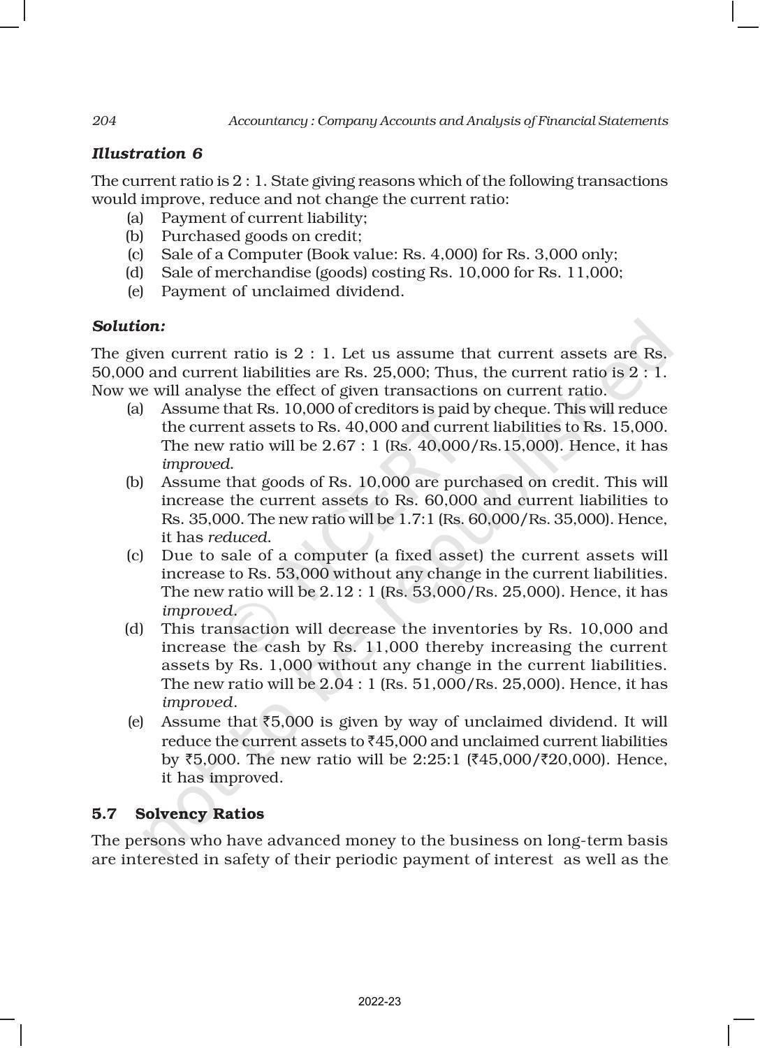 NCERT Book for Class 12 Accountancy Part II Chapter 5 Accounting Ratios - Page 11