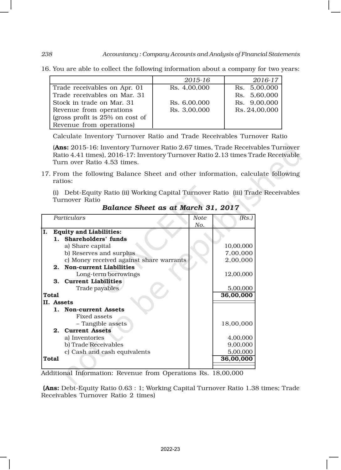 NCERT Book for Class 12 Accountancy Part II Chapter 5 Accounting Ratios - Page 45