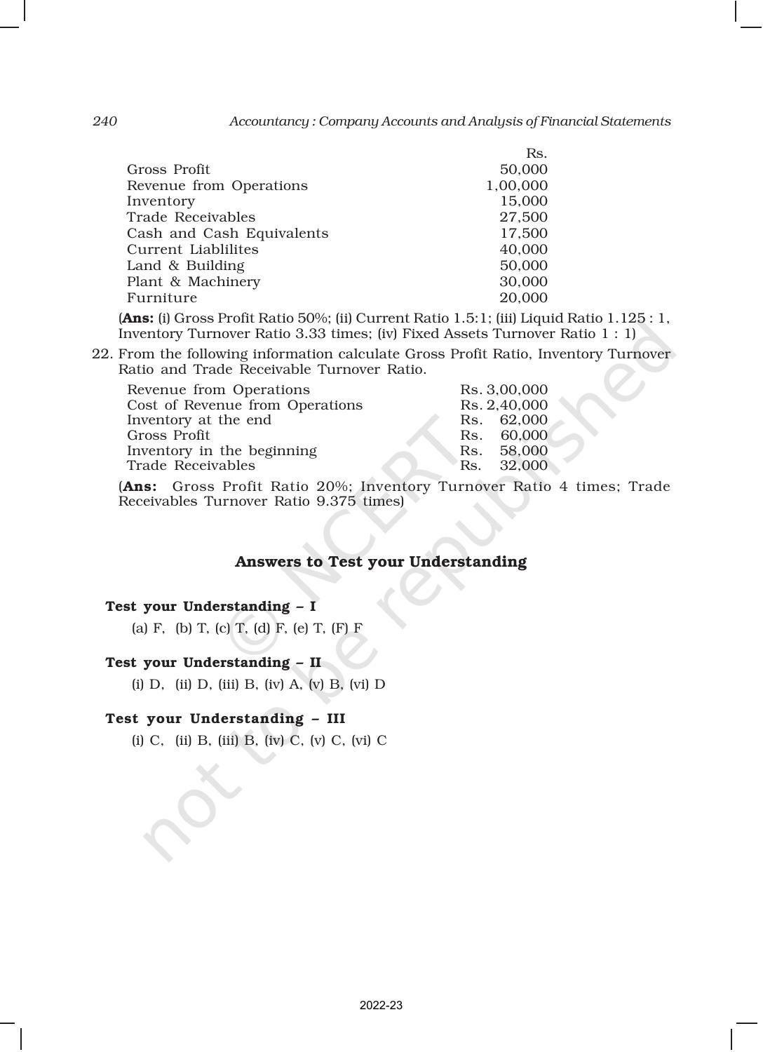 NCERT Book for Class 12 Accountancy Part II Chapter 5 Accounting Ratios - Page 47