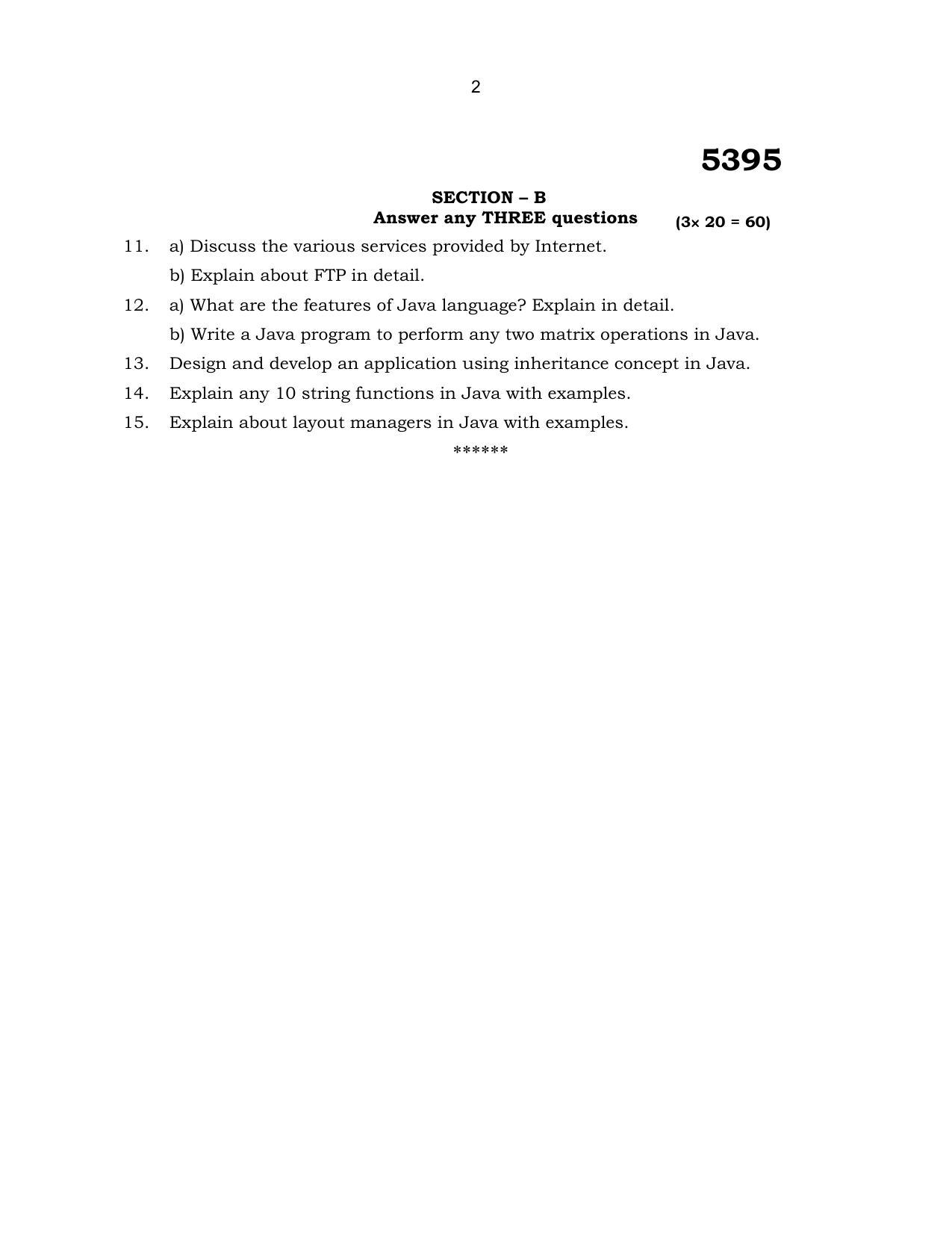 Annamalai University Internet And Java Programming B.C.A. (OUS) December 2014 Question Papers - Page 2