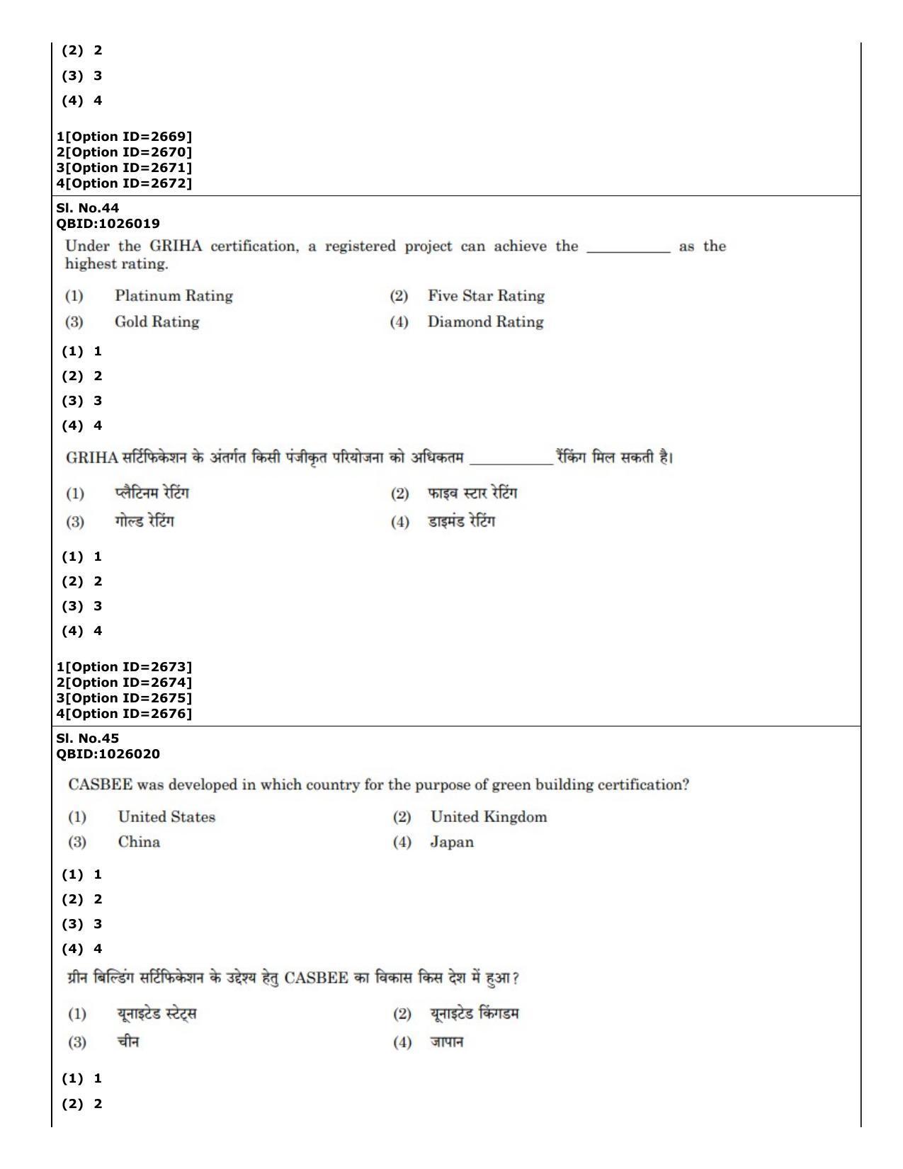 CUET (PG) 2022: PGQP-21 Architecture (01-09-2022) Question Paper - Page 29