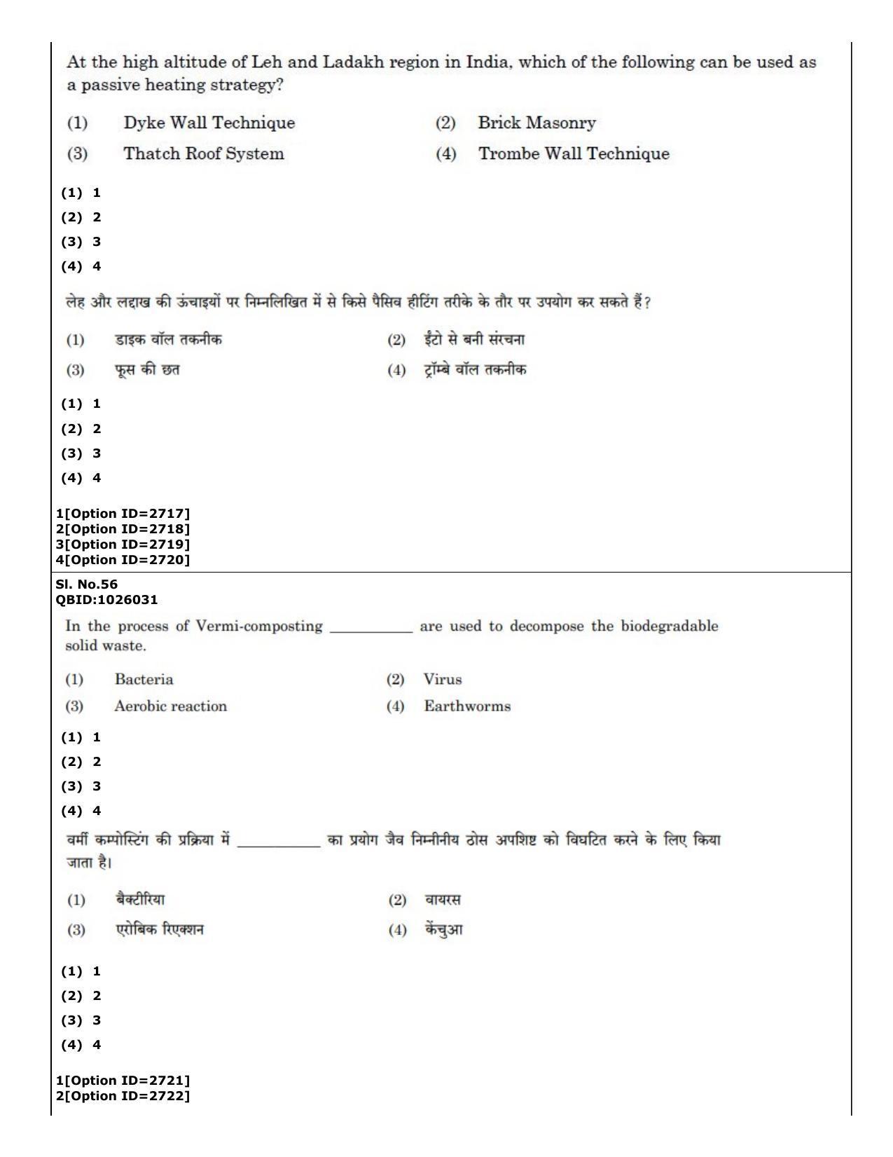CUET (PG) 2022: PGQP-21 Architecture (01-09-2022) Question Paper - Page 35