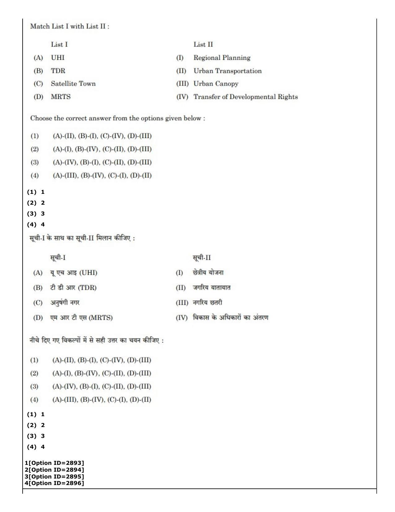 CUET (PG) 2022: PGQP-21 Architecture (01-09-2022) Question Paper - Page 64