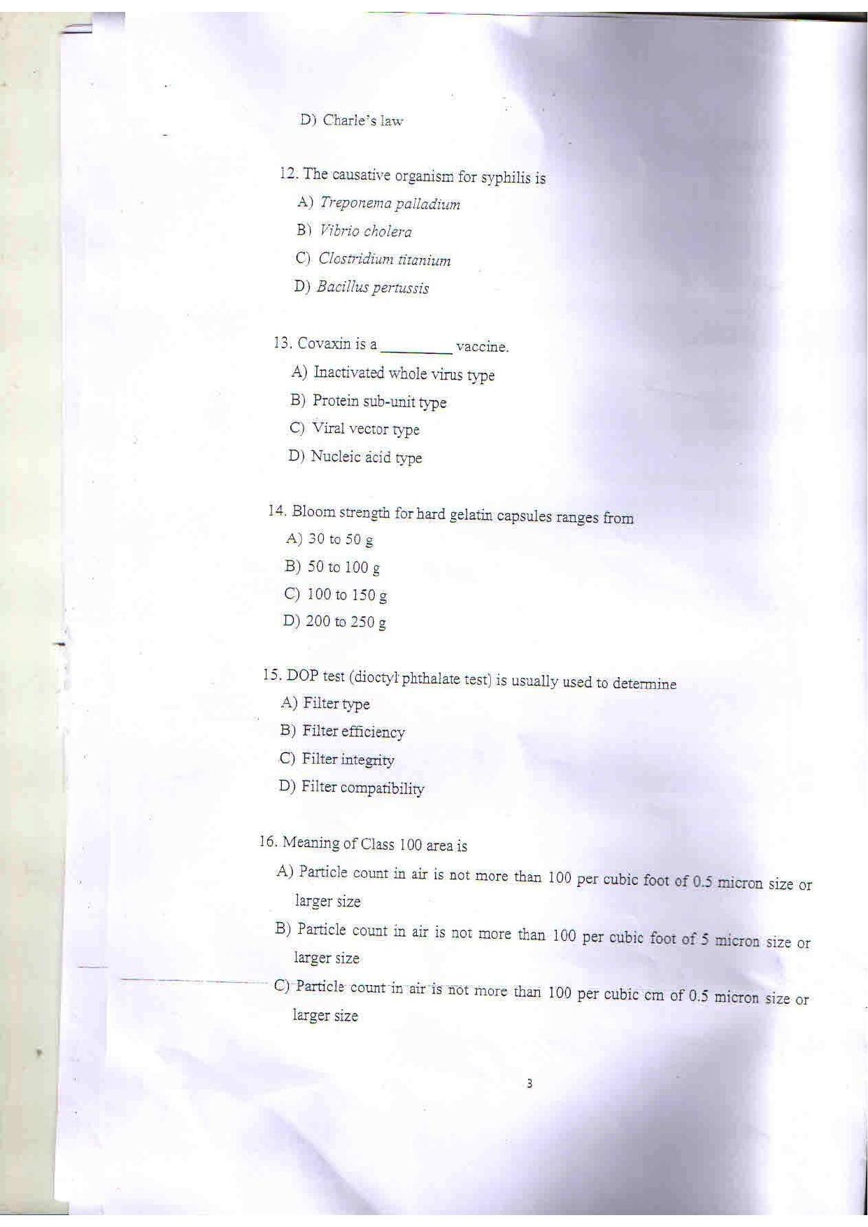 KUET 2023 M.Pharma Question Paper - Page 3