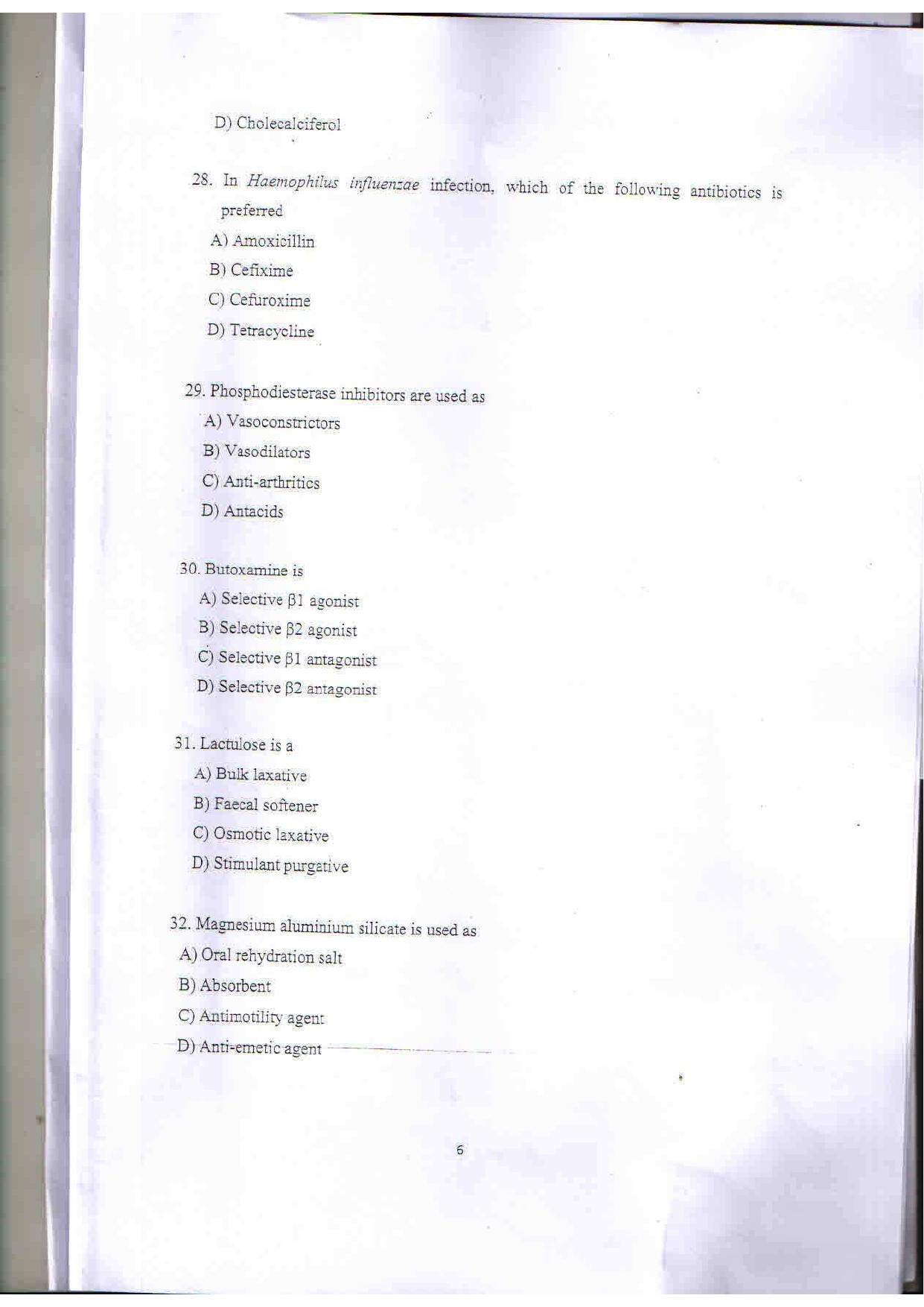 KUET 2023 M.Pharma Question Paper - Page 6