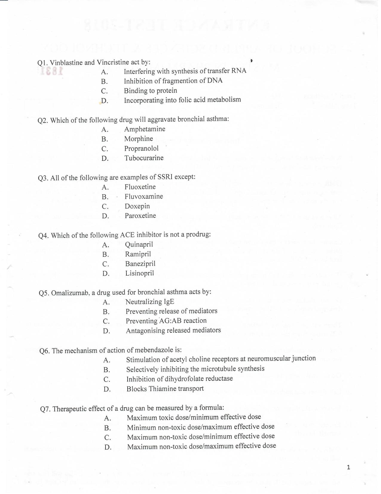 KUET 2023 M.Pharma Question Paper - Page 13