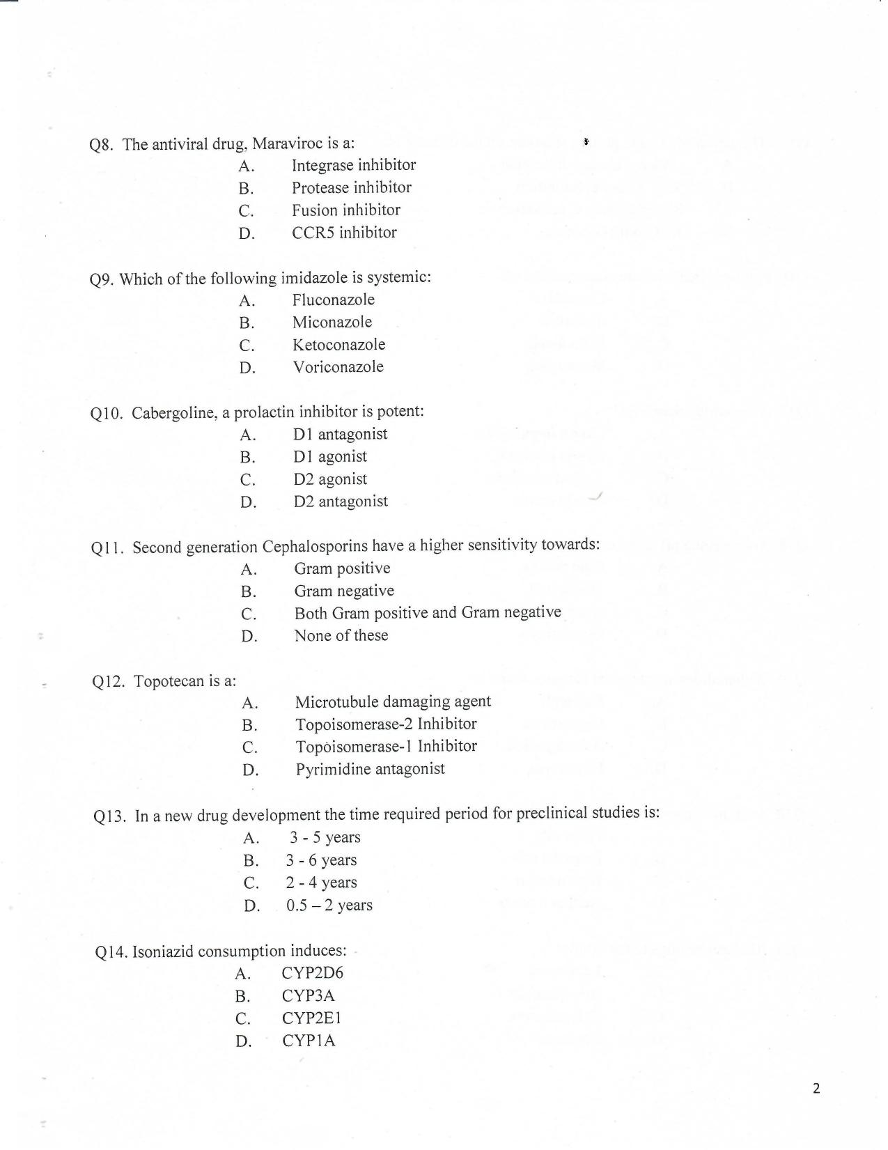 KUET 2023 M.Pharma Question Paper - Page 14