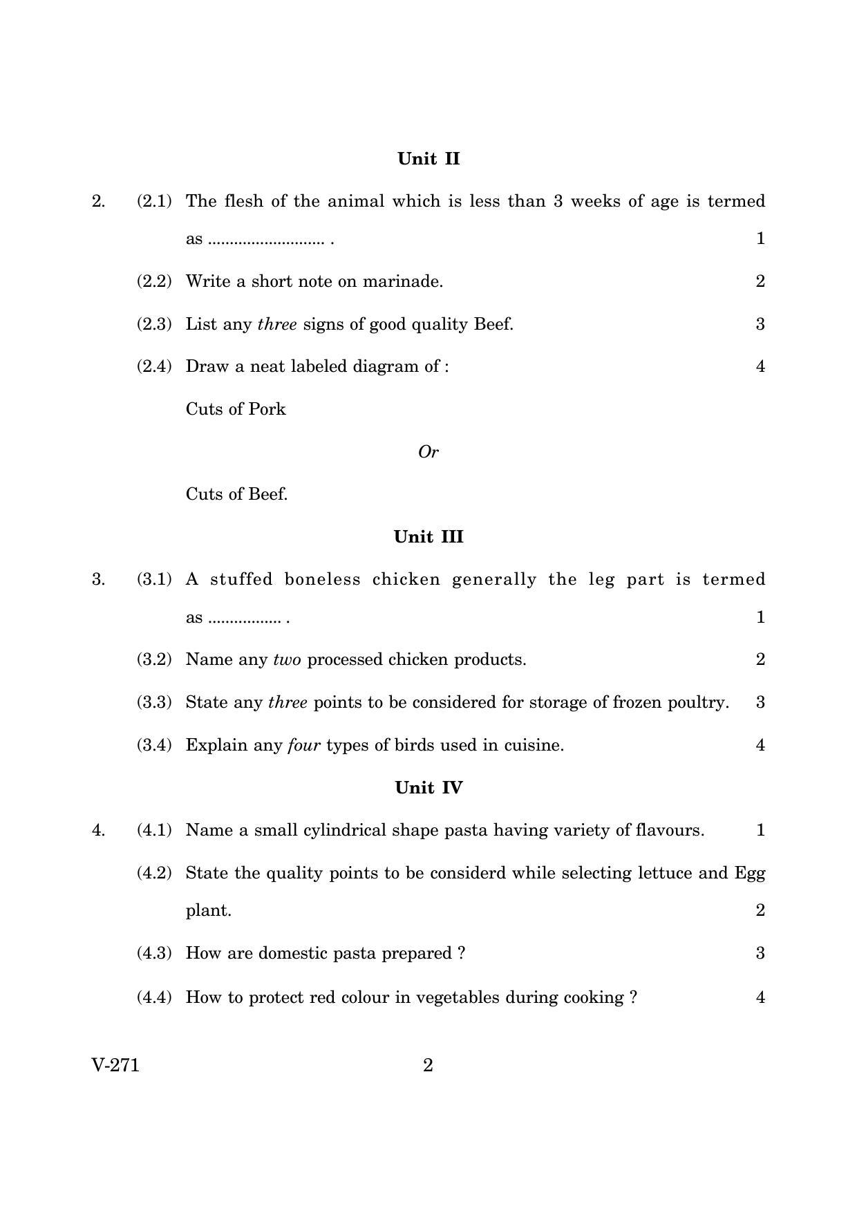 Goa Board Class 12 Food Production   (March 2019) Question Paper - Page 2